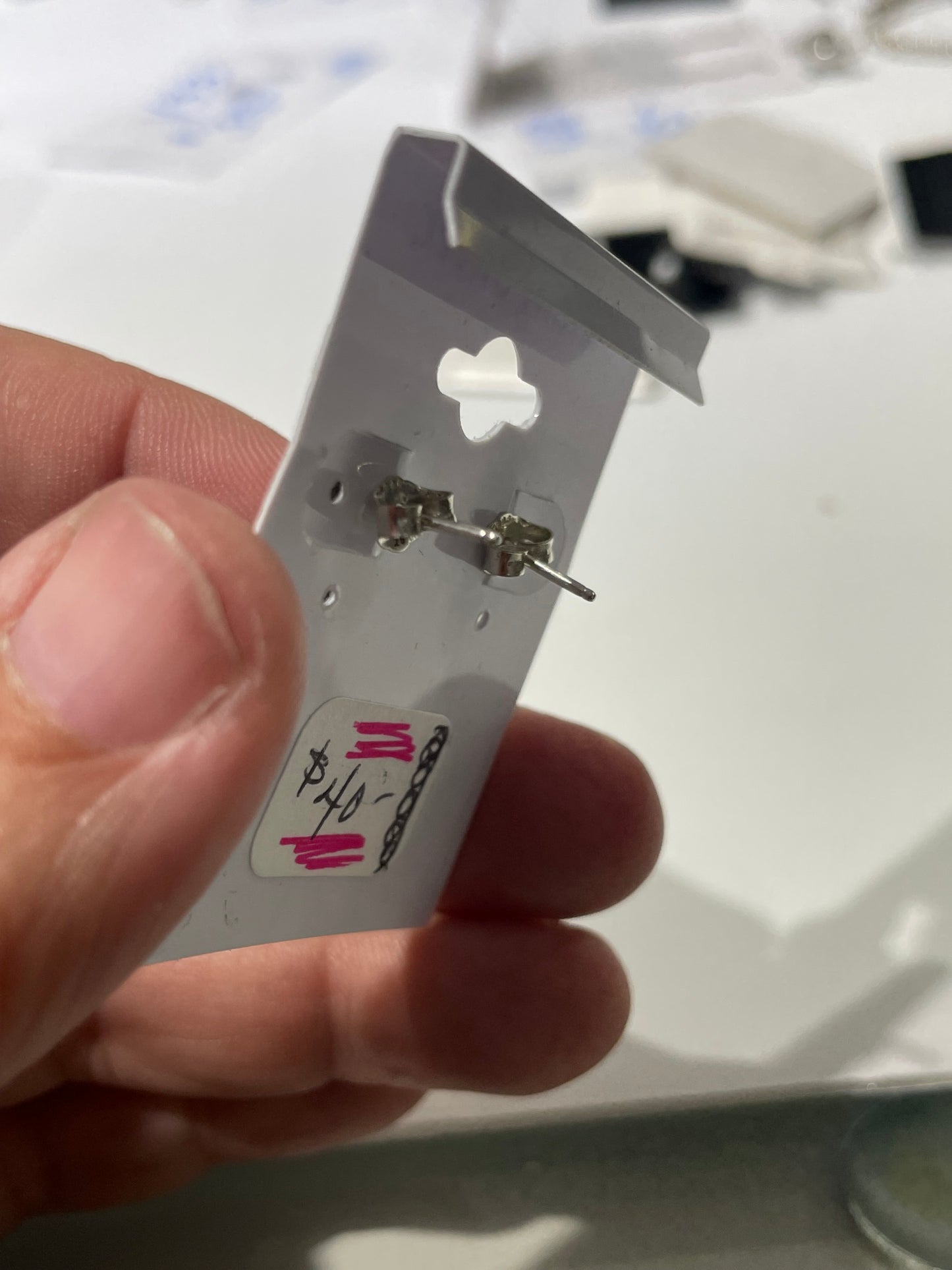 925 Sterling Silver Native American Blue Lapis Heart Dangle Earrings Designer QT