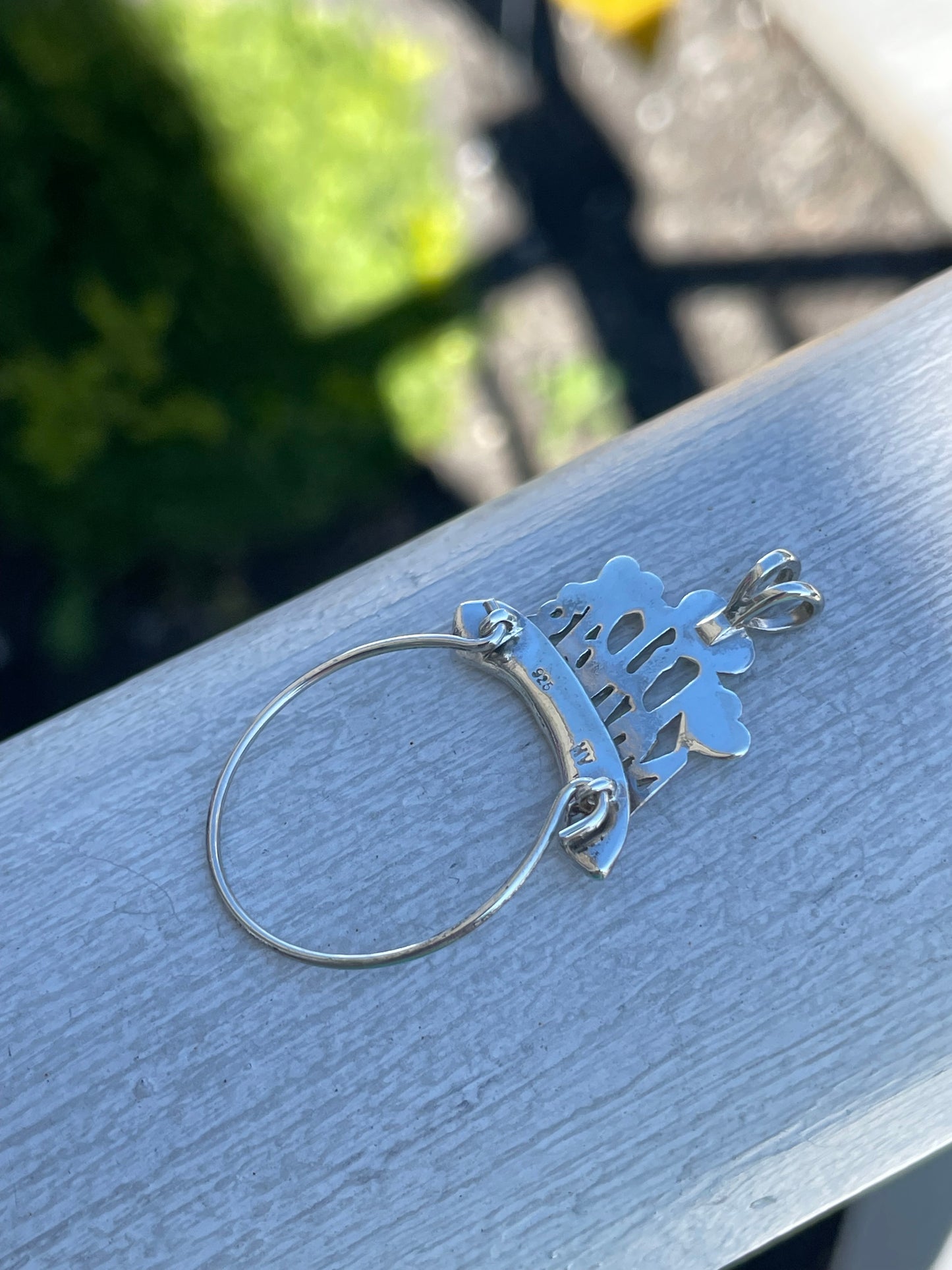 925 Sterling Silver Vintage Lil Angels Charm Holder Pendant