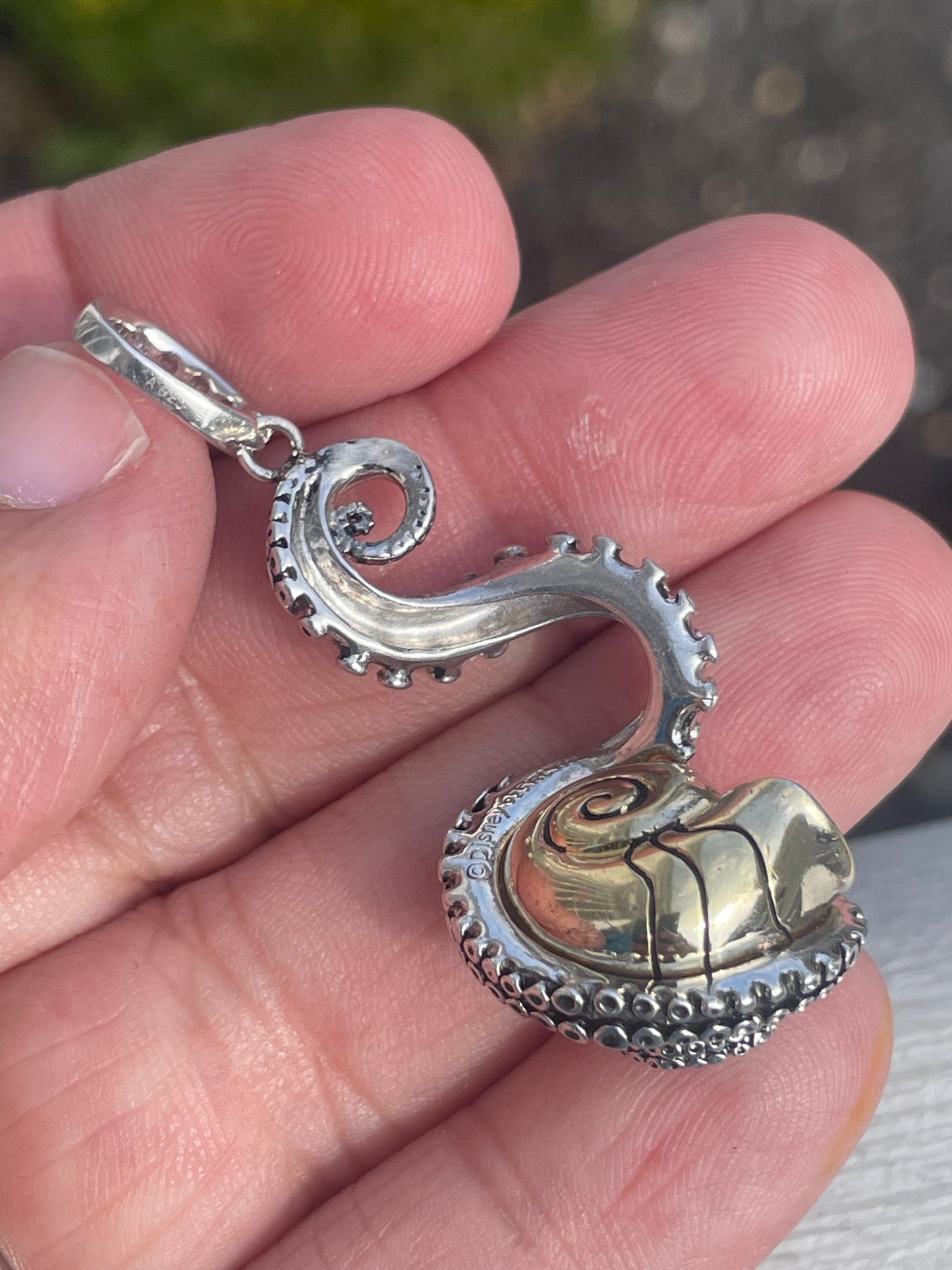 Disney Enchanted Collection Custom Refurbished 925 Sterling Silver Little Mermaid Ursula Tentacle Pendant