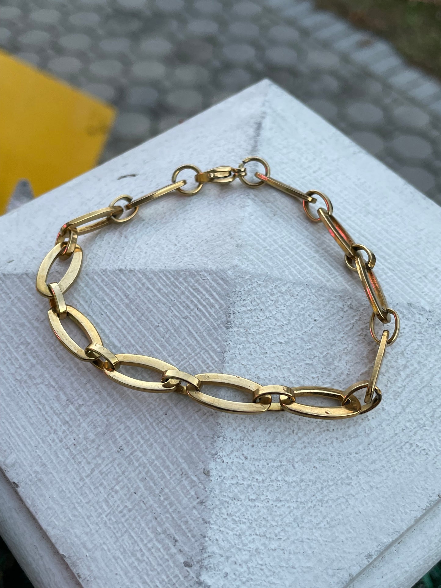 Stainless Steel Large Oval Paperclip Link Bracelet 8.5”