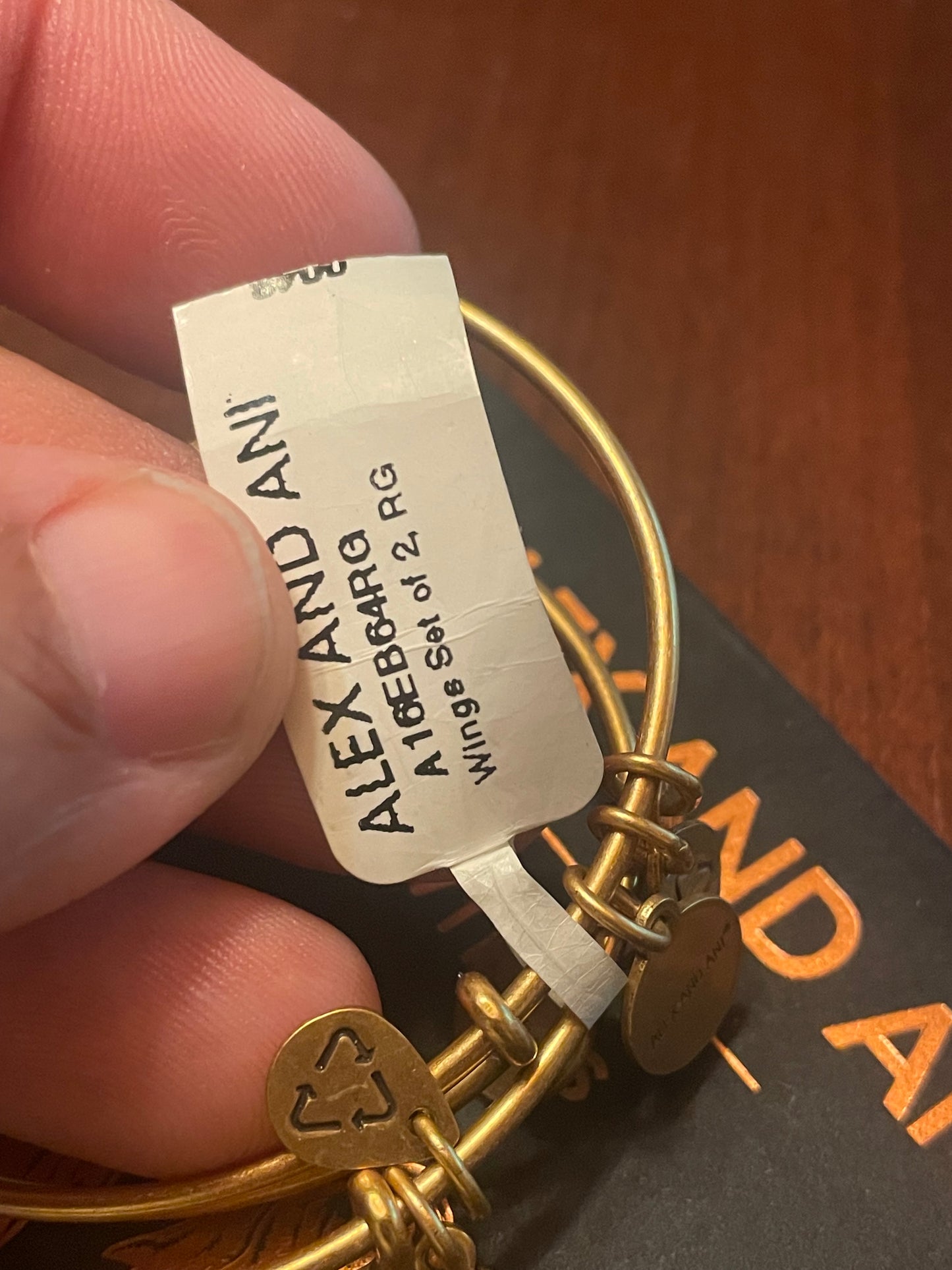 Alex and Ani Angel Gold Tone Angel Wings Bracelet Lot Set of 2