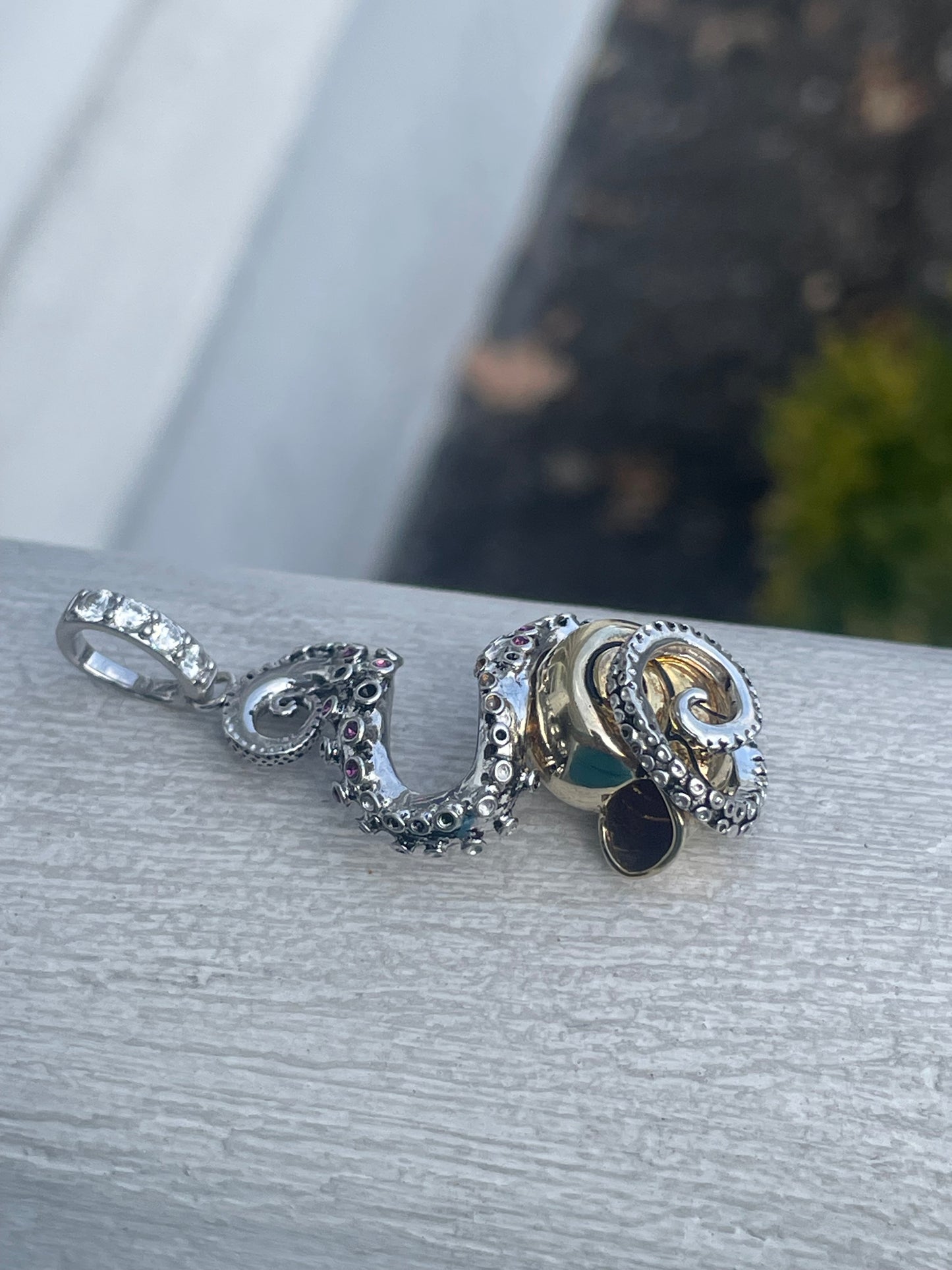 Disney Enchanted Collection Custom Refurbished 925 Sterling Silver Little Mermaid Ursula Tentacle Pendant