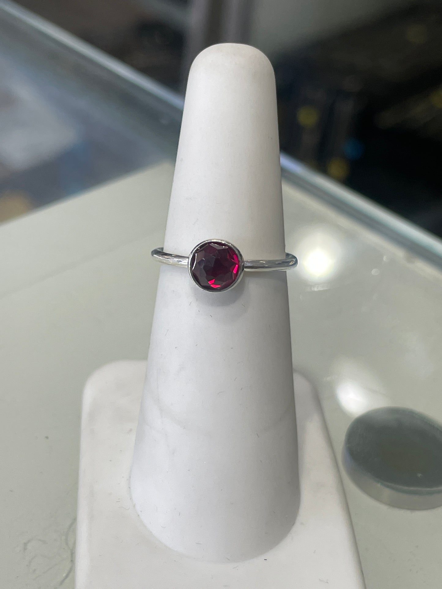 191012-50 Pandora July Solitaire Birthstone Ring Size 5
