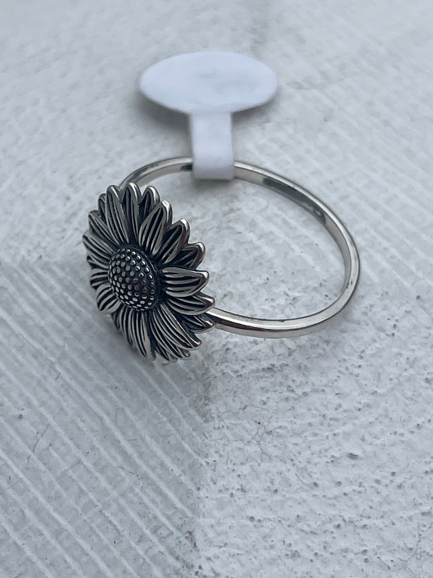 925 Sterling Silver Sunflower Ring Size 9