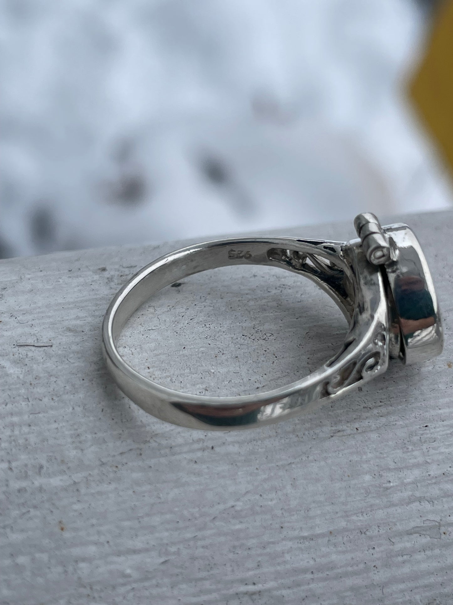 925 Sterling Silver Wiccan Star Poison Ring Size 10