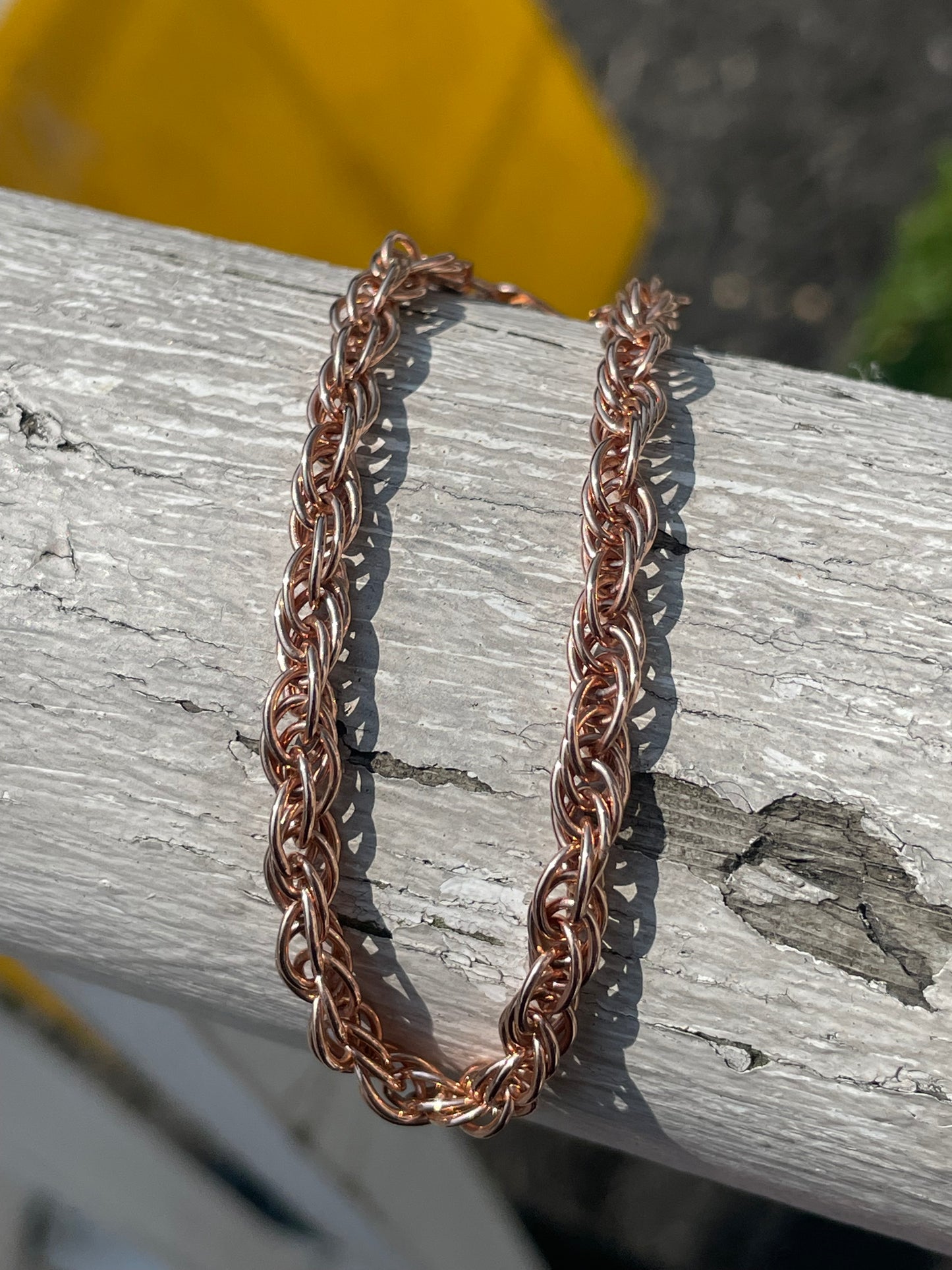 925 Sterling Silver Rose Gold Vermeil Lightweight Rope Bracelet