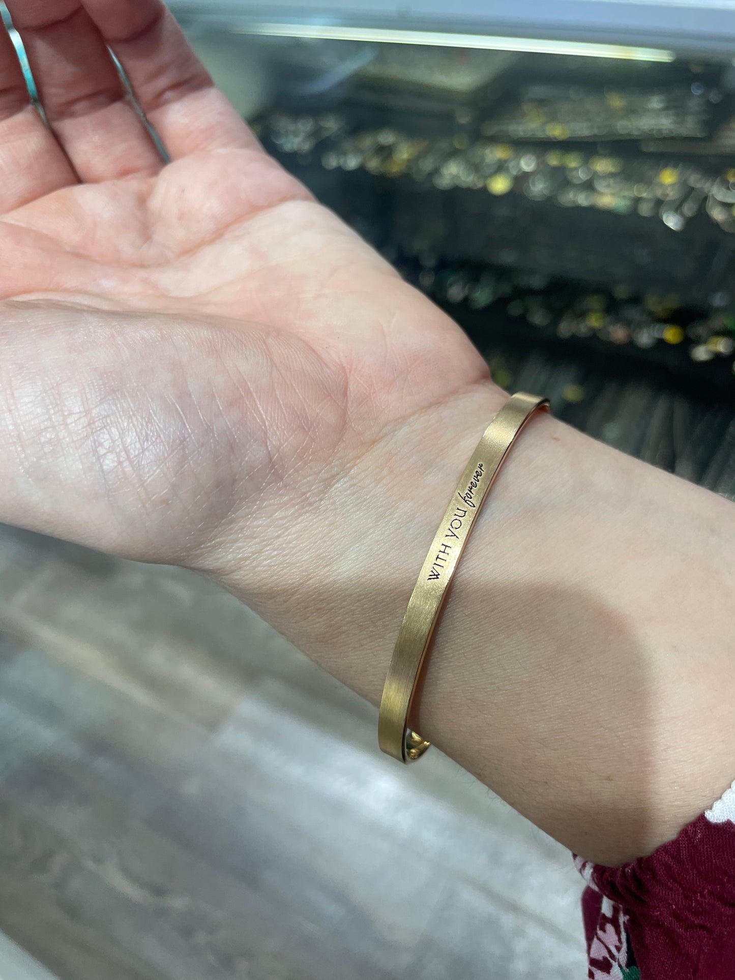 925 Sterling Silver Designer With You Wy Rose Vermeil Bangle Bracelet