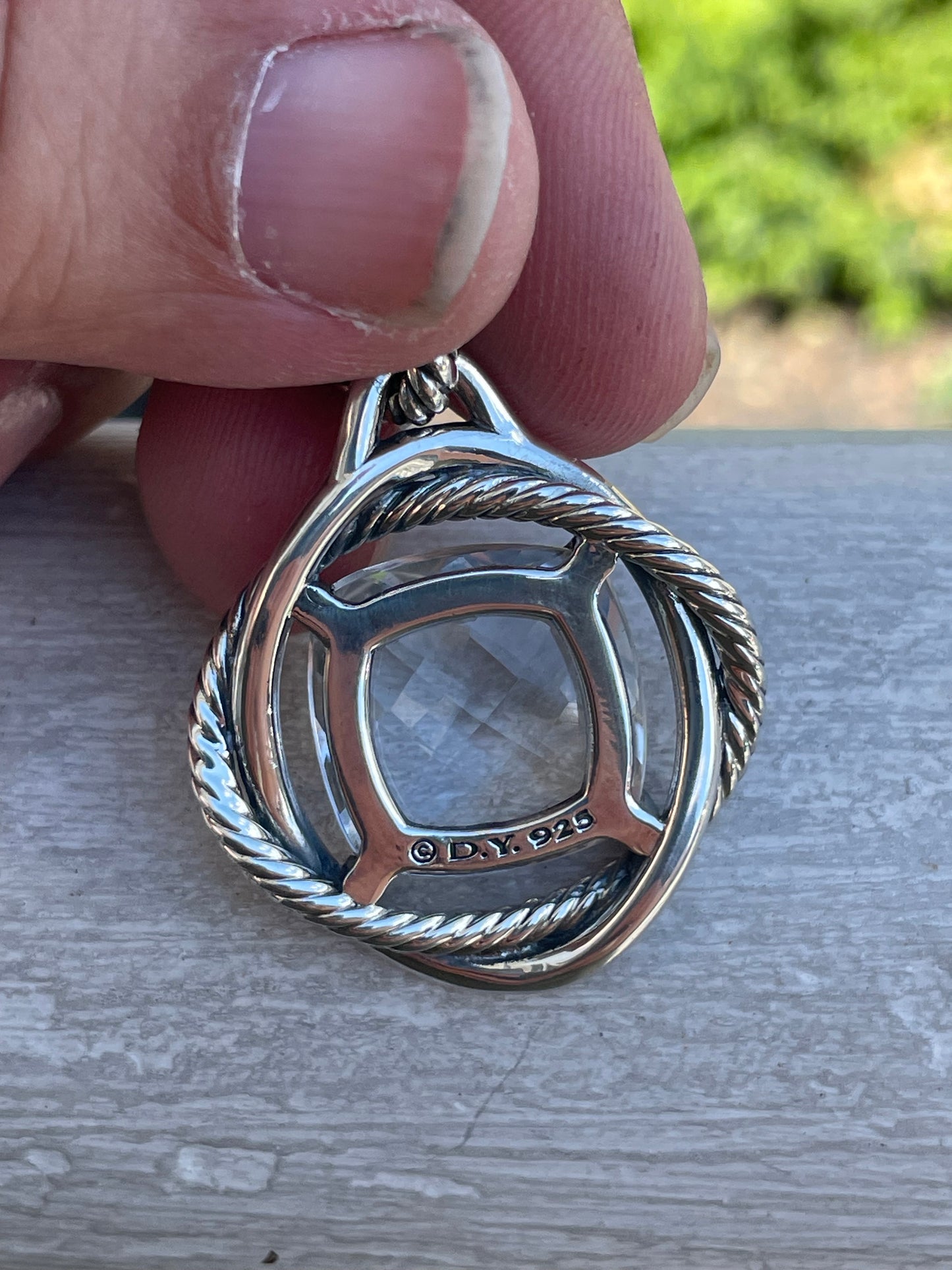 David Yurman White Topaz Infinity Necklace 17”
