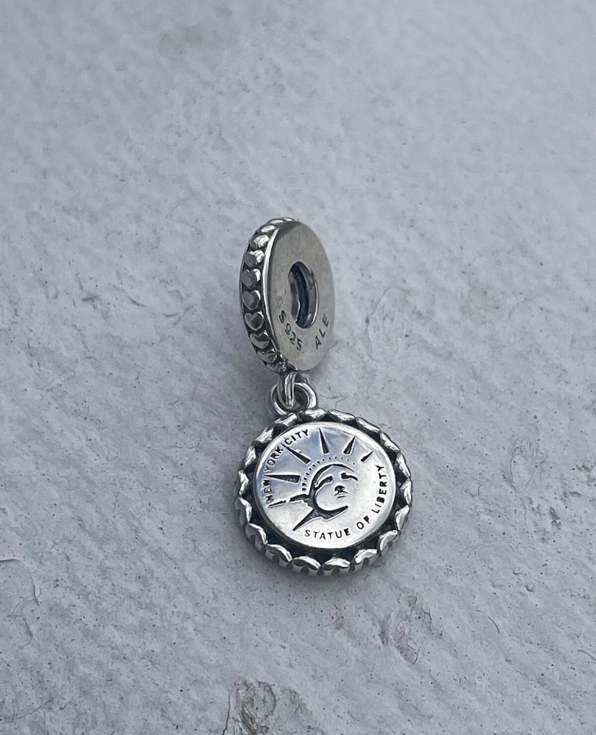 PANDORA New York City NYC I Love NY Dangle Liberty Charm