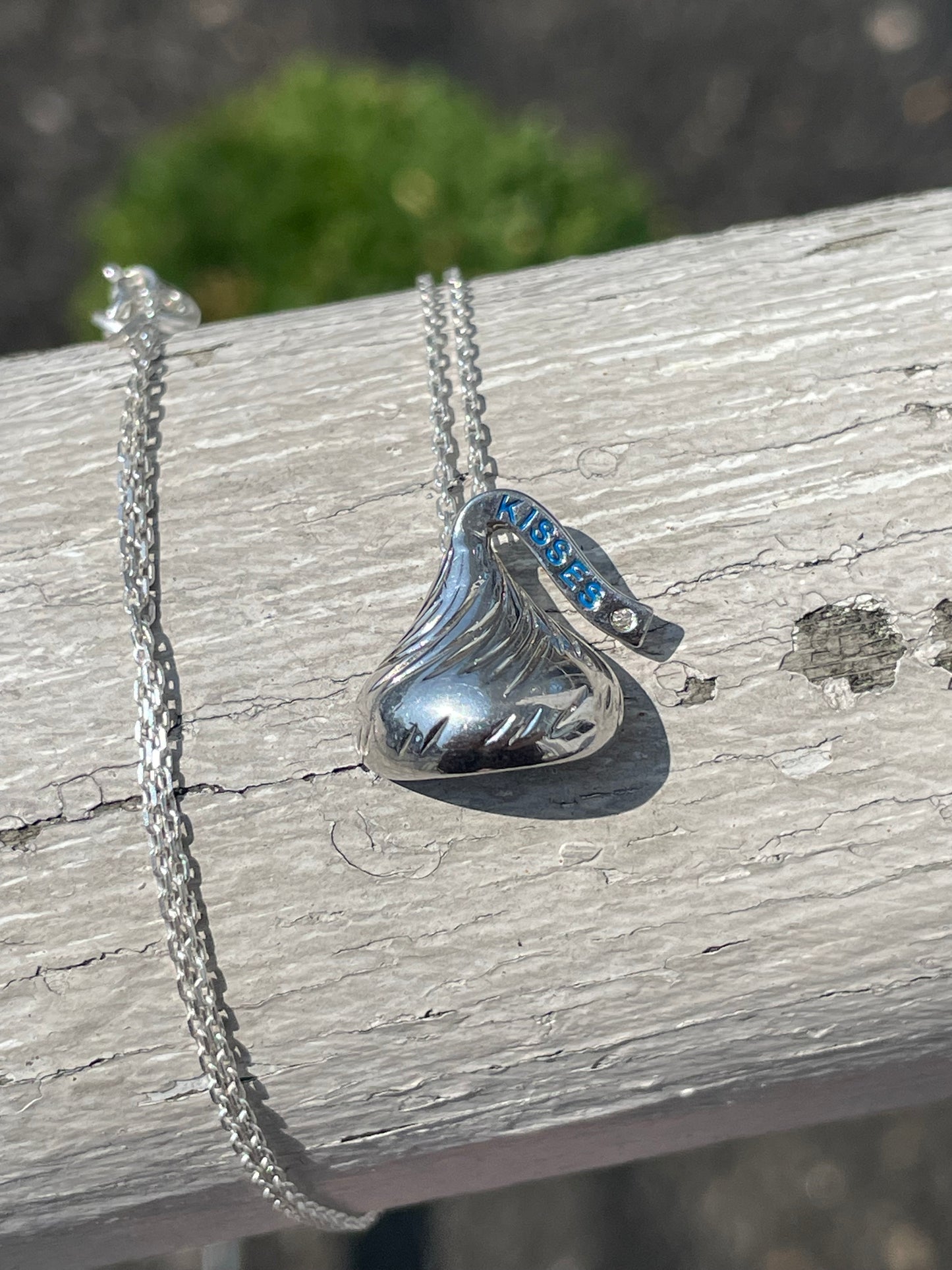 925 Sterling Silver Designer WTJ Licensed Hershey Kiss Necklace
