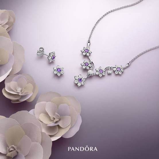 Retired Pandora Forget Me Knot Necklace 590519ACZ-45