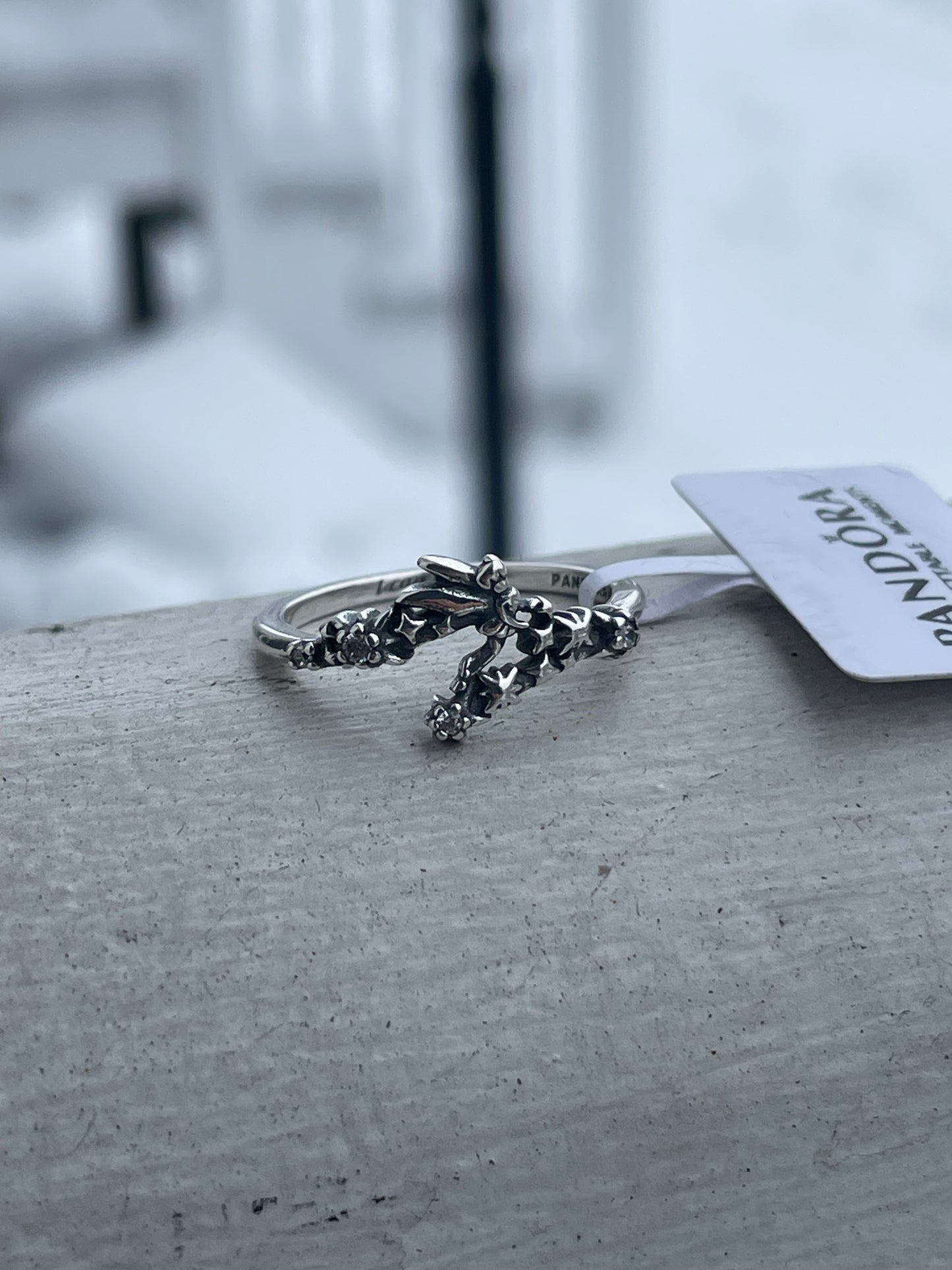 Pandora Disney Tinkerbell Bypass Wraparound Band Ring Size 7