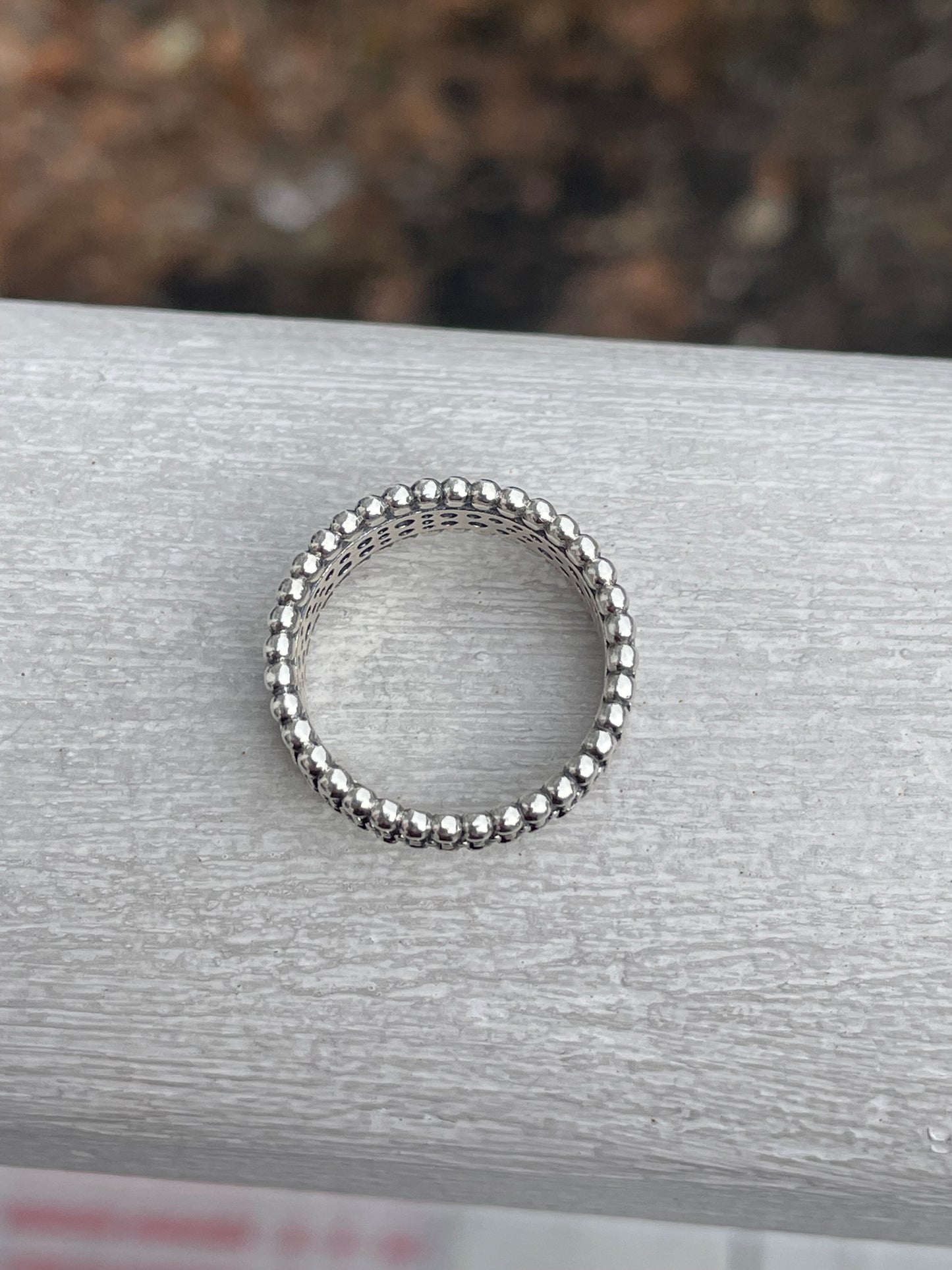 925 Sterling Silver Sparkling Cz Band Ring Size 6