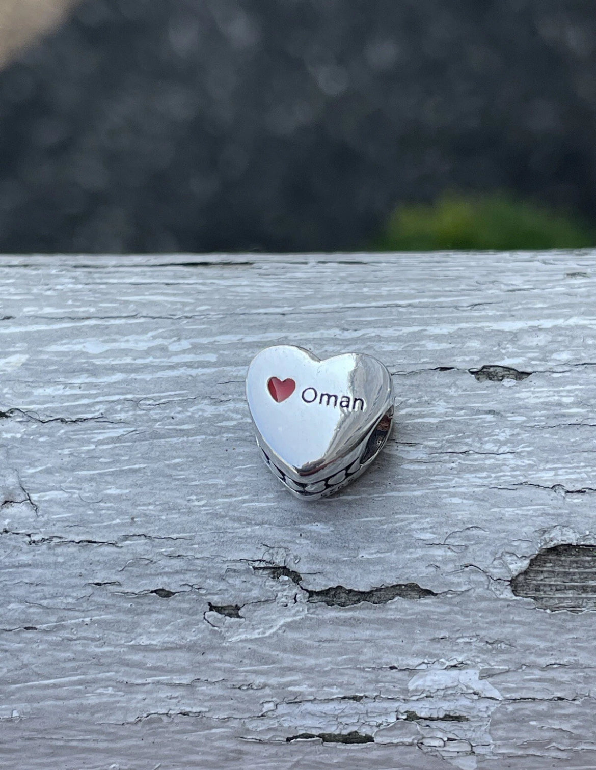 Pandora Oman π΄π² Exclusive Country Flag Colors Heart Charm