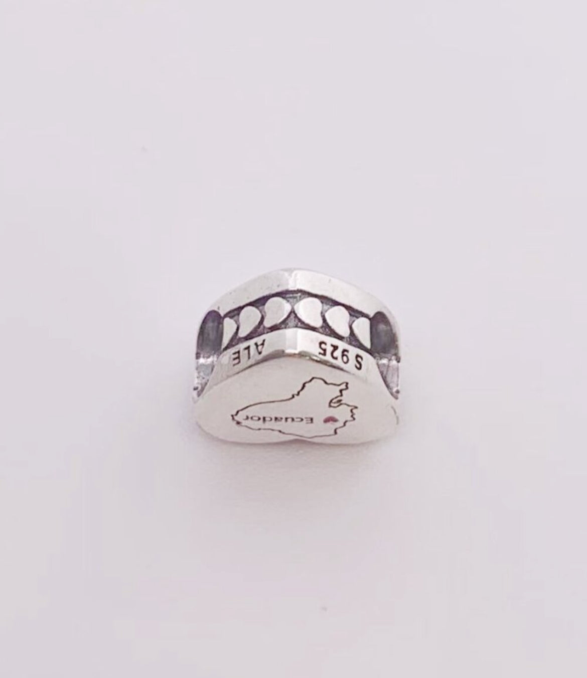 Pandora Ecuador Country Heart Outline Map Exclusive Travel Charm