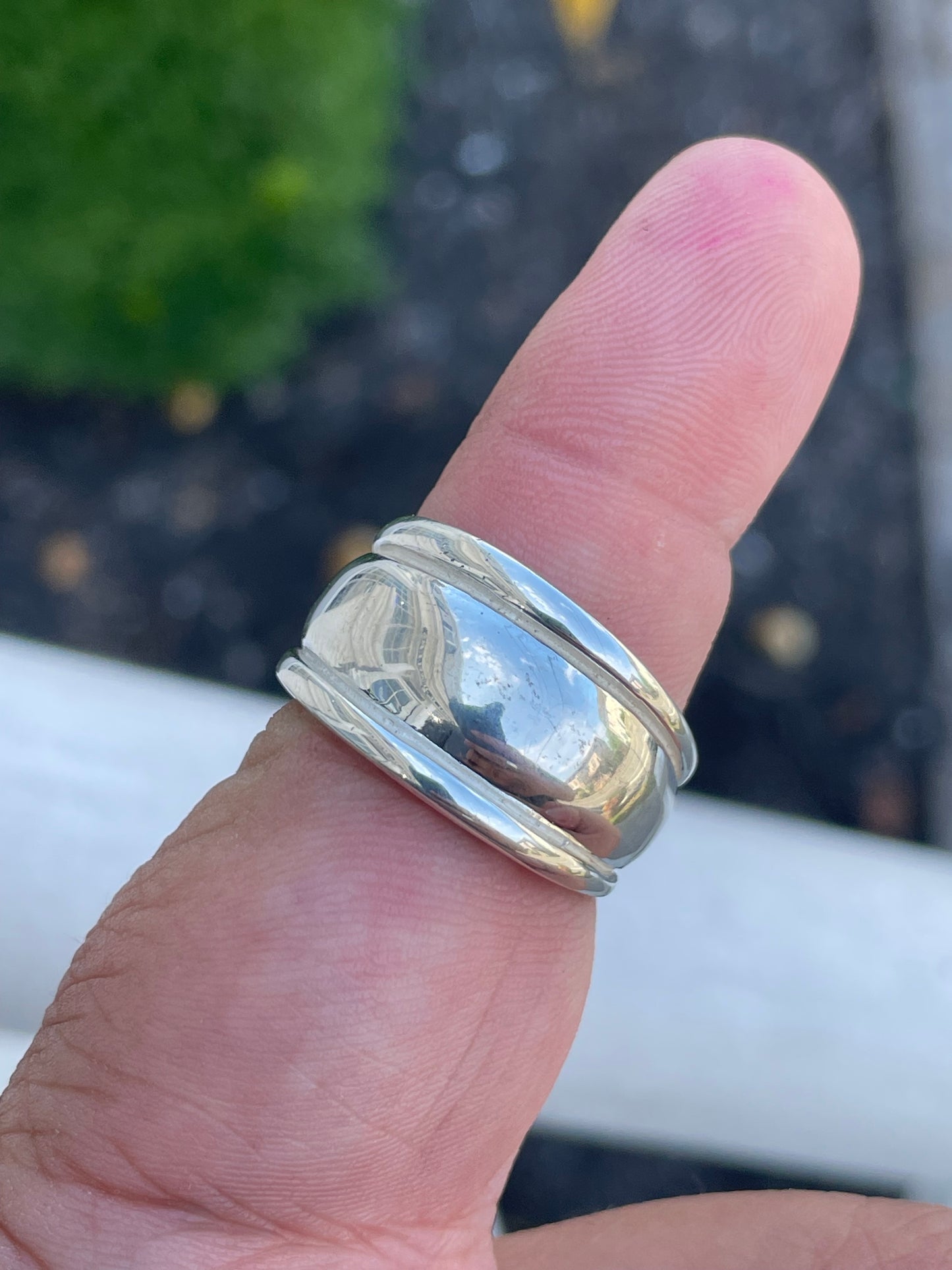 925 Sterling Silver High Polish Solid Dome Band Ring Size 10