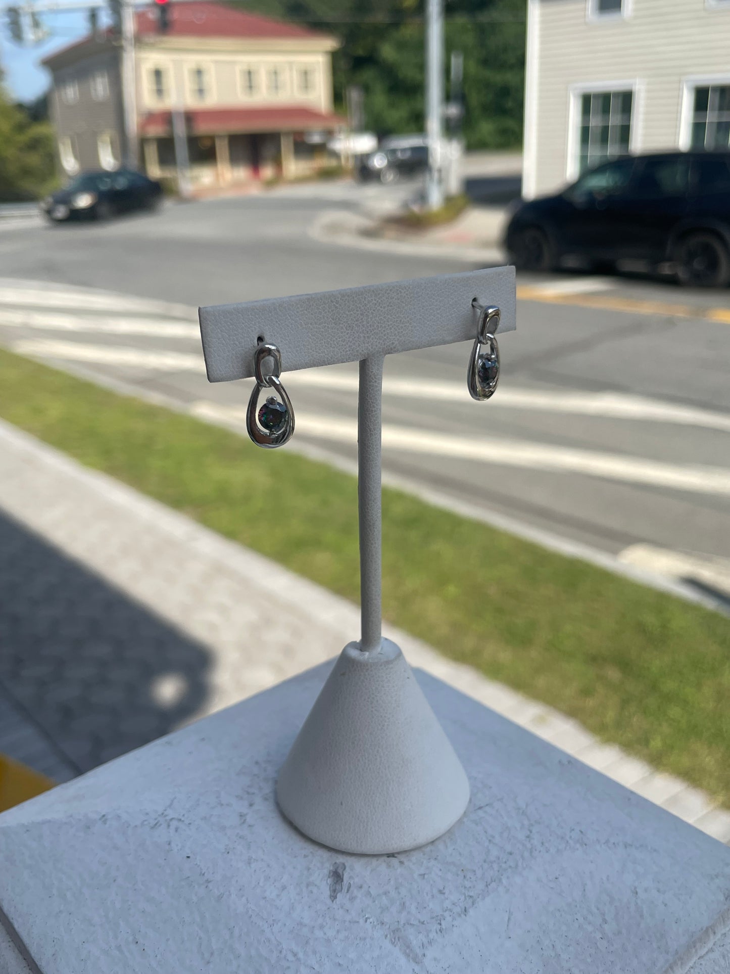 925 Sterling Silver Mystic Topaz Mini Drop Earrings