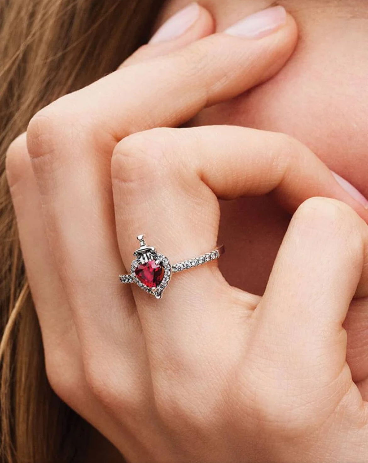 Pandora Disney Villains Evil Queen Silver Ring Size 6