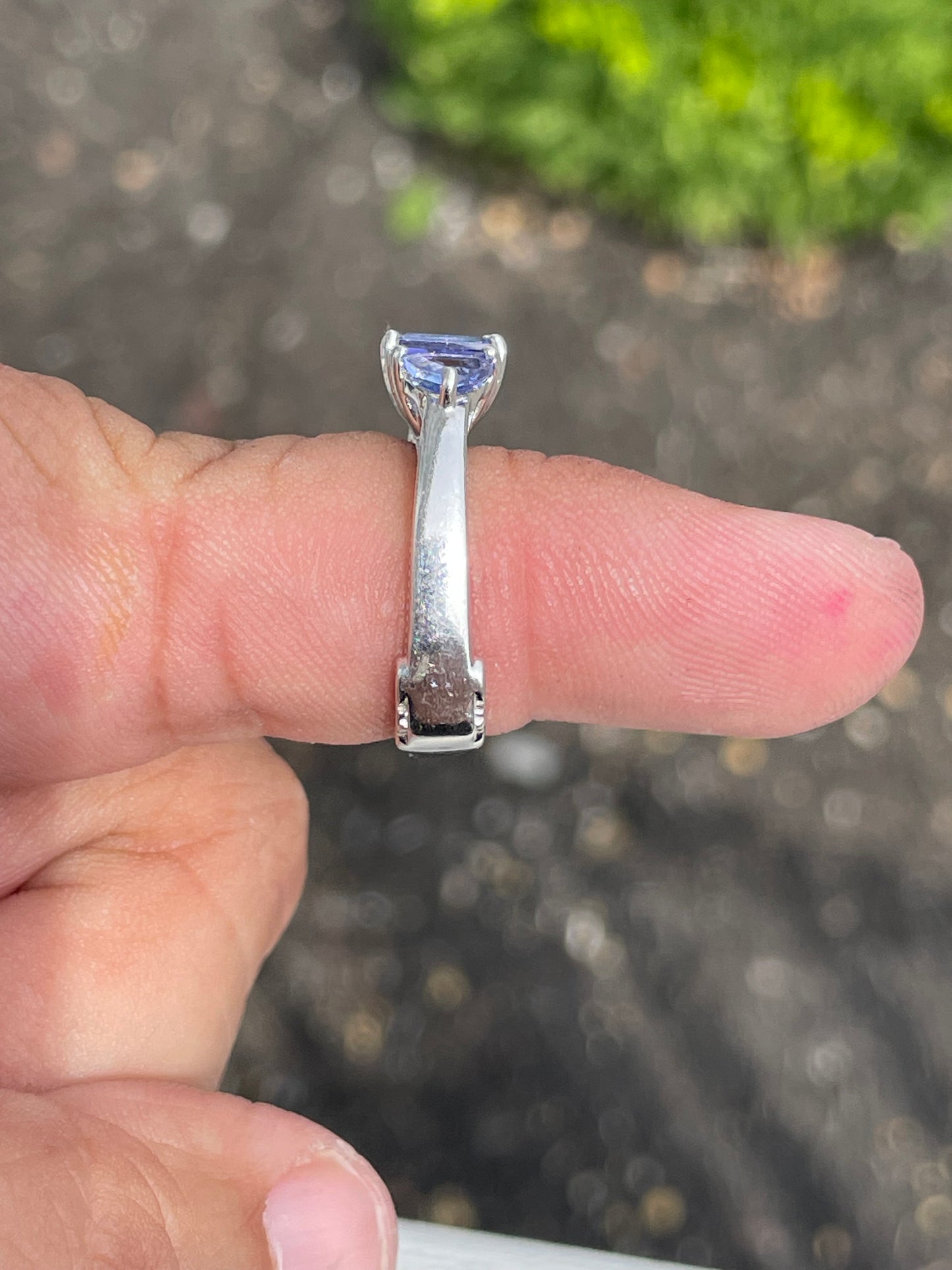 925 Sterling Silver PPF Natural Tanzanite Ring Size 6