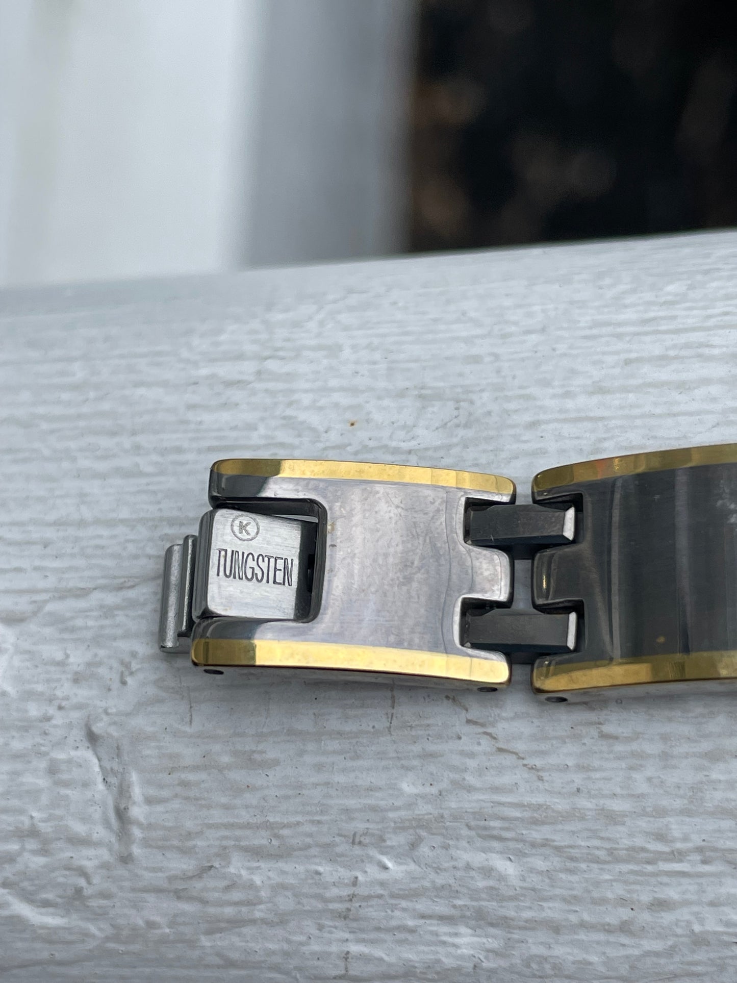 Tungsten signet Style Link Bracelet 8”