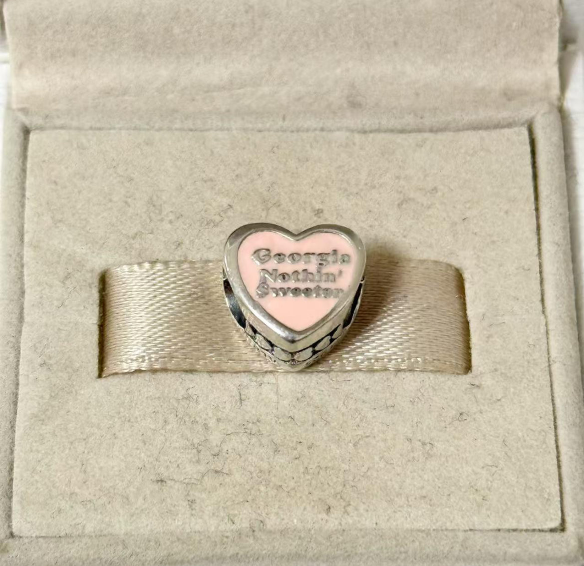 Pandora Georgia State Online Exclusive Travel Destination Scenic Heart Charm