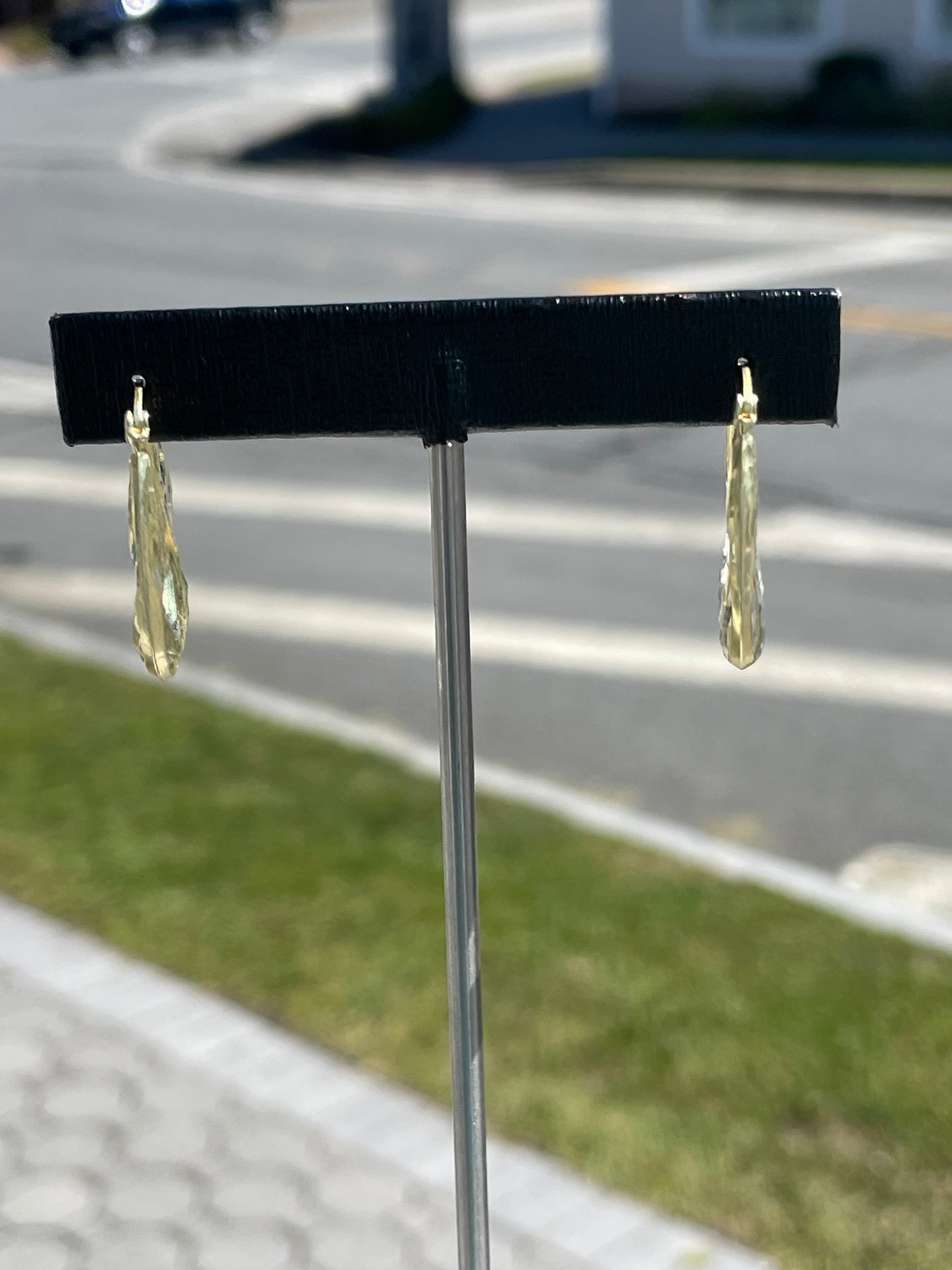 925 Sterling Silver Vermeil Oval Hoop Earrings