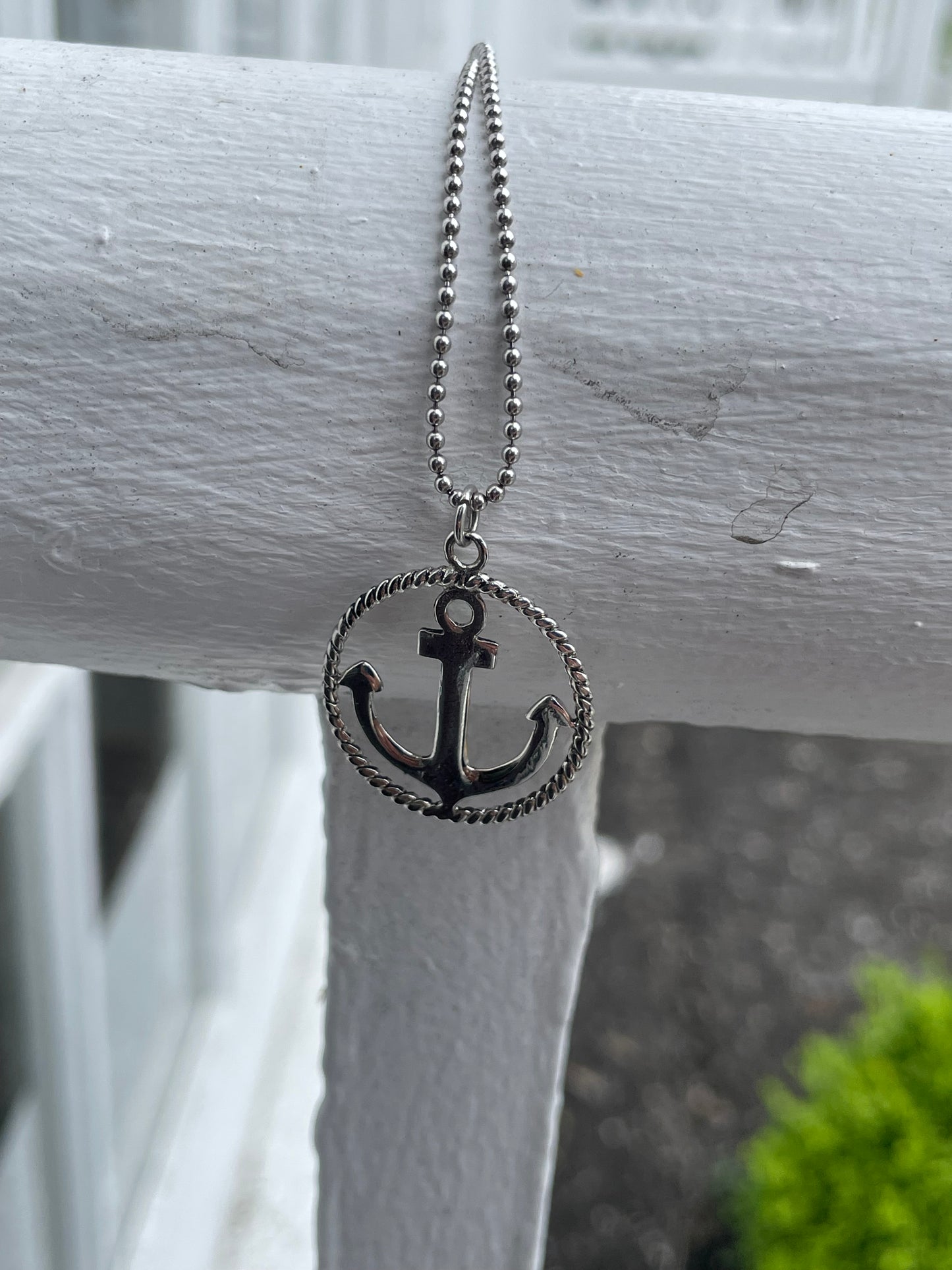 925 Sterling Silver Anchor Necklace