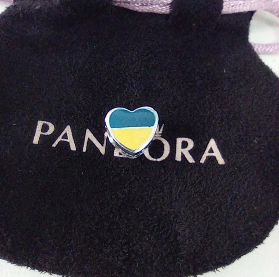 Pandora Ukraine Exclusive Country Flag Heart Charm