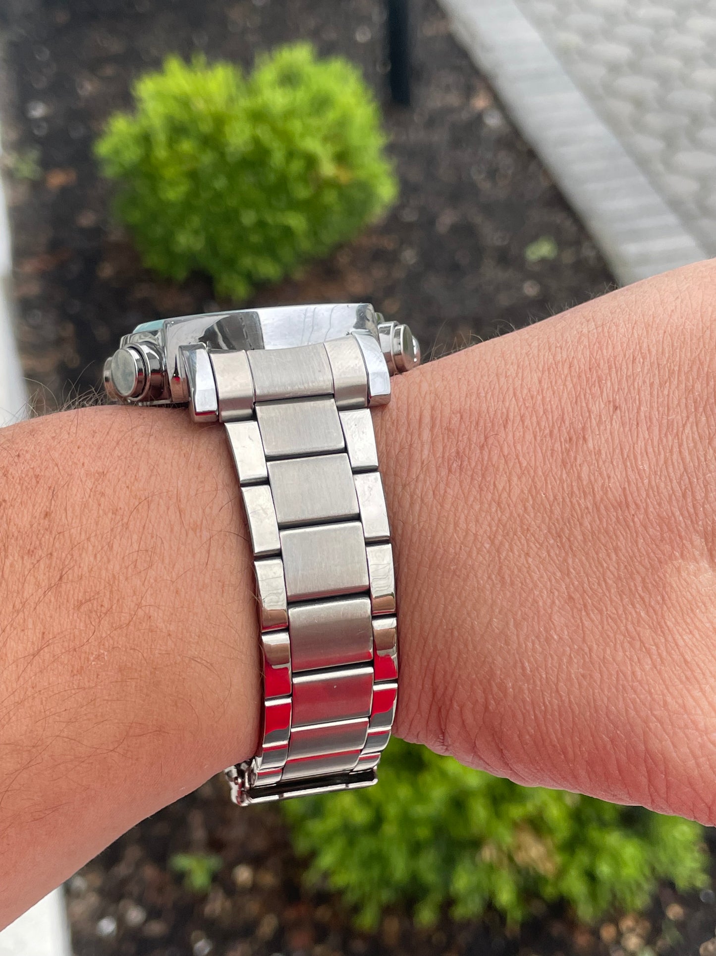 Men’s Stainless Steel Shark LED Sport Watch