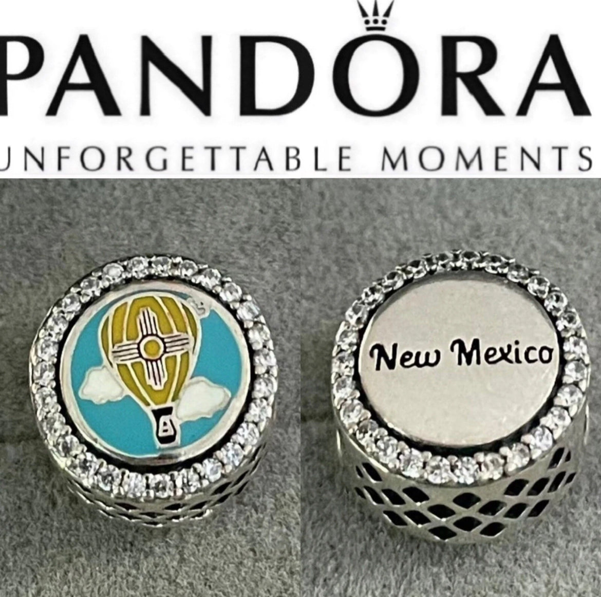Pandora New Mexico State Exclusive Round Signet Charm