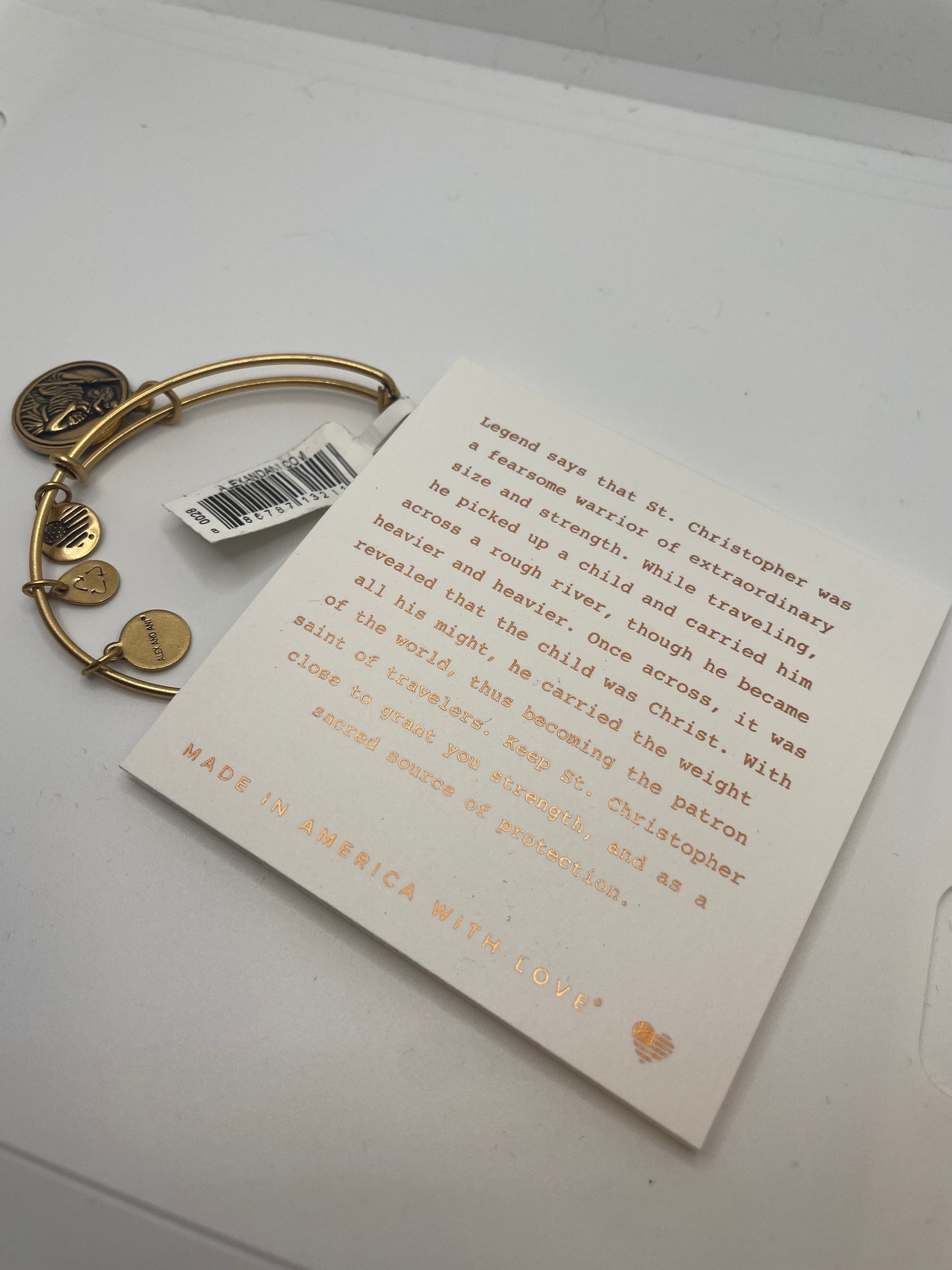Alex and Ani Gold Color Saint Christopher Bracelet ~ New with tags