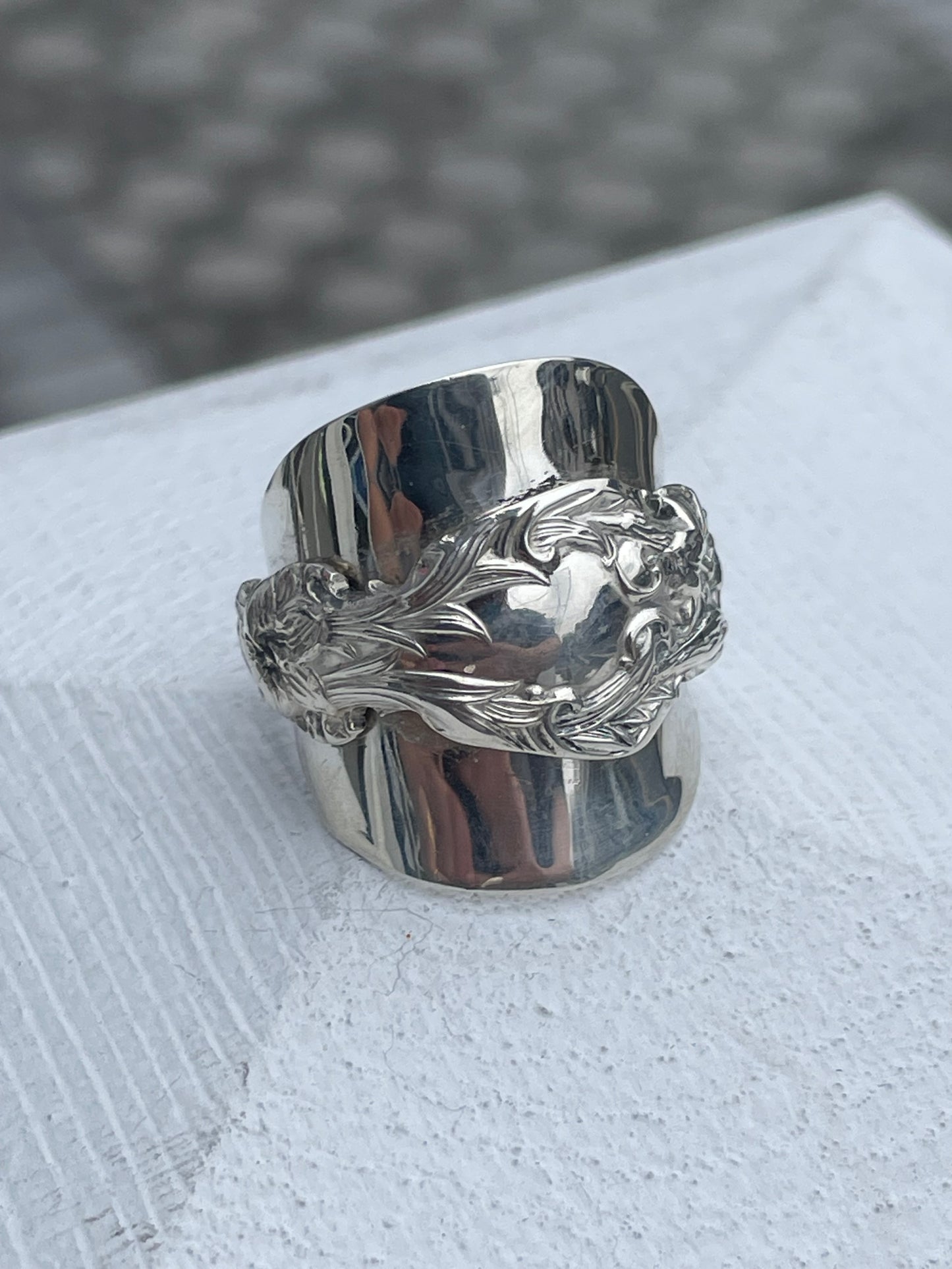 Vintage 925 Sterling Silver Gorham Spoon Ring Open Size