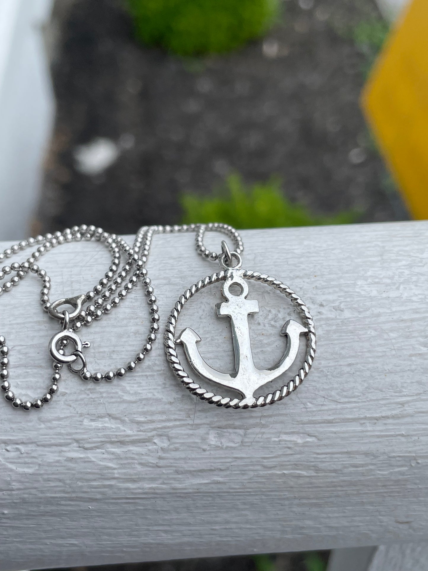 925 Sterling Silver Anchor Necklace