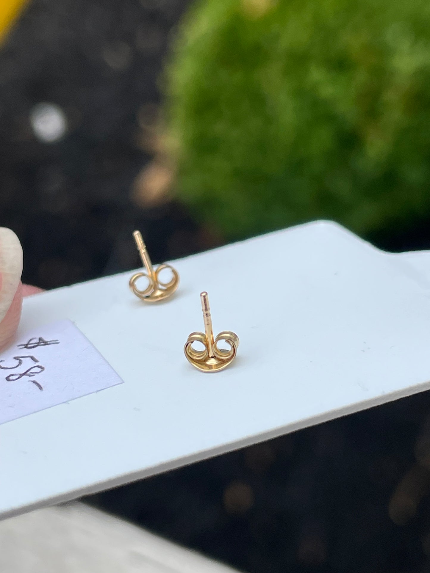 14k Gold .50ct Opal Stud Earrings