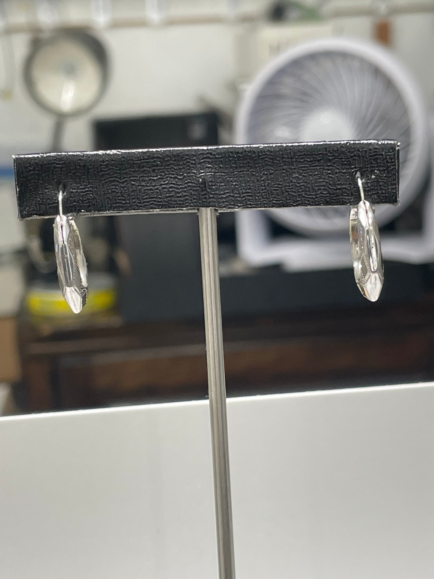 Vintage 80s 925 Sterling Silver Italian Style Endless Hoop Earrings