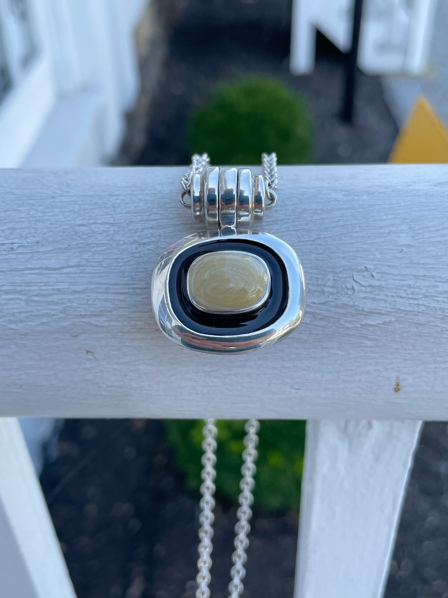 Designer Espo 925 Sterling Silver Reversible Necklace