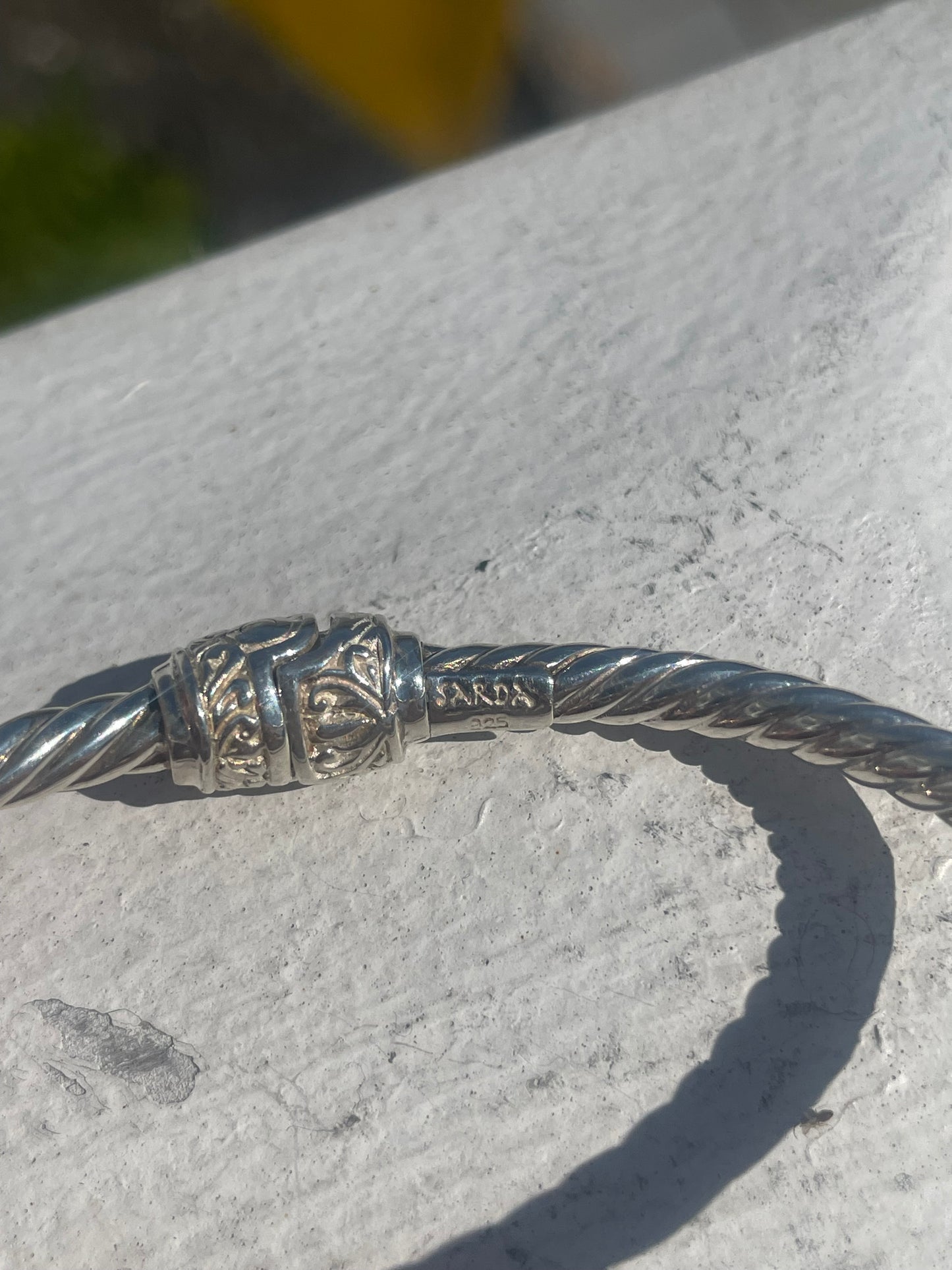 Designer Sarda 925 Sterling Silver Blue Topaz Bracelet