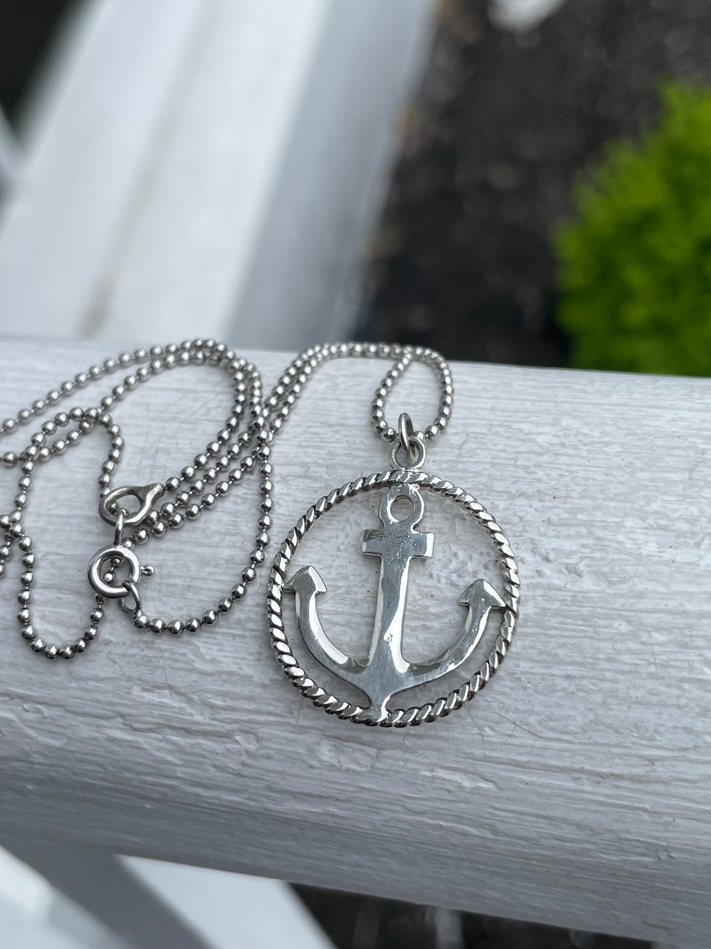 925 Sterling Silver Anchor Necklace
