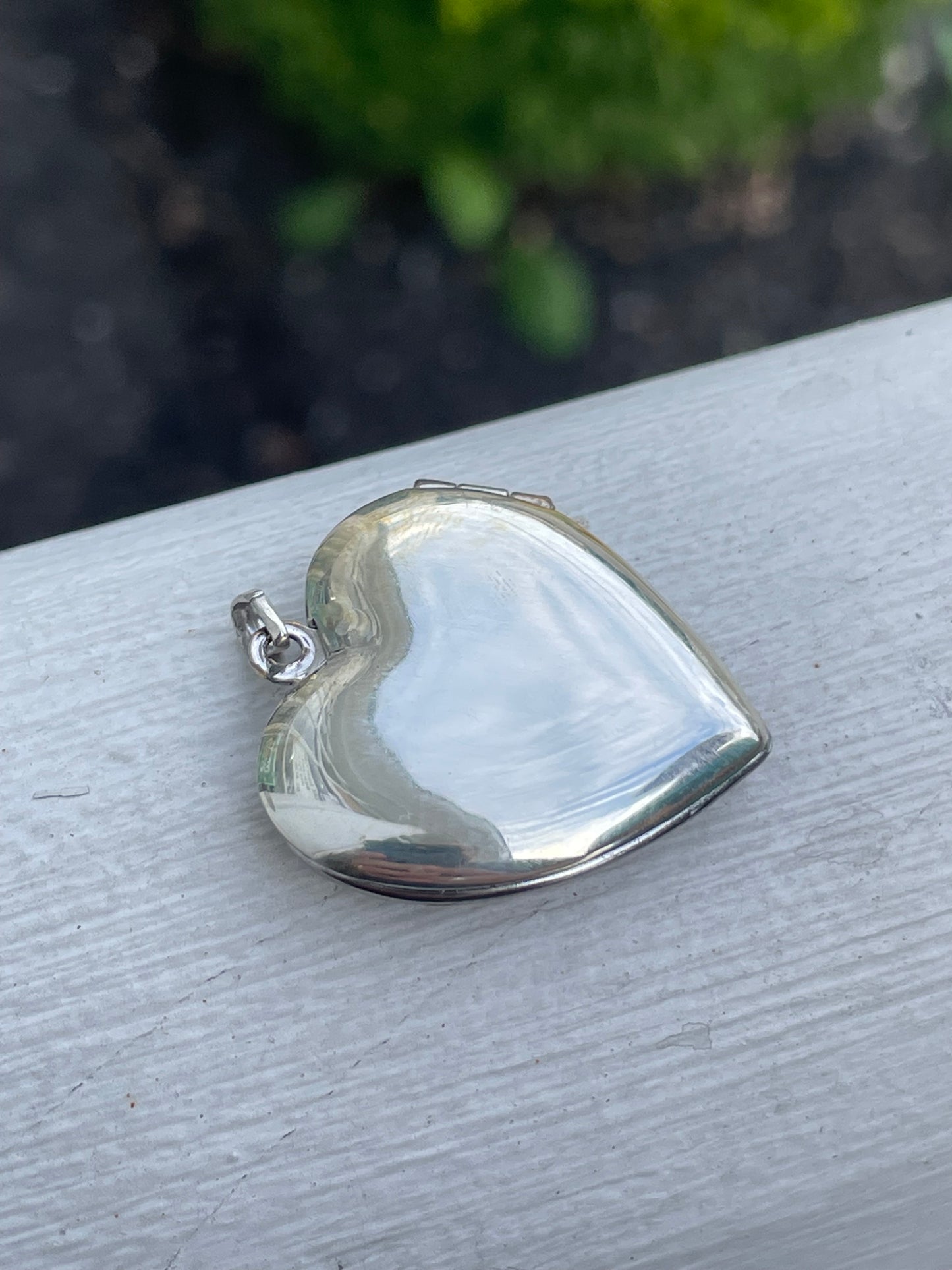 925 Sterling Silver Ladies Heart Flower Locket Charm Pendant
