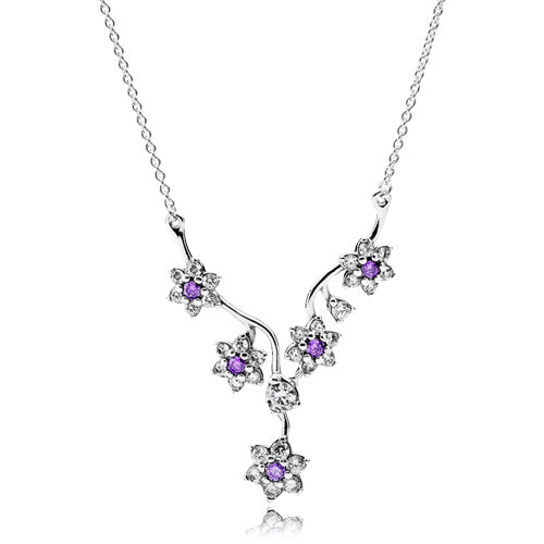 Retired Pandora Forget Me Knot Necklace 590519ACZ-45