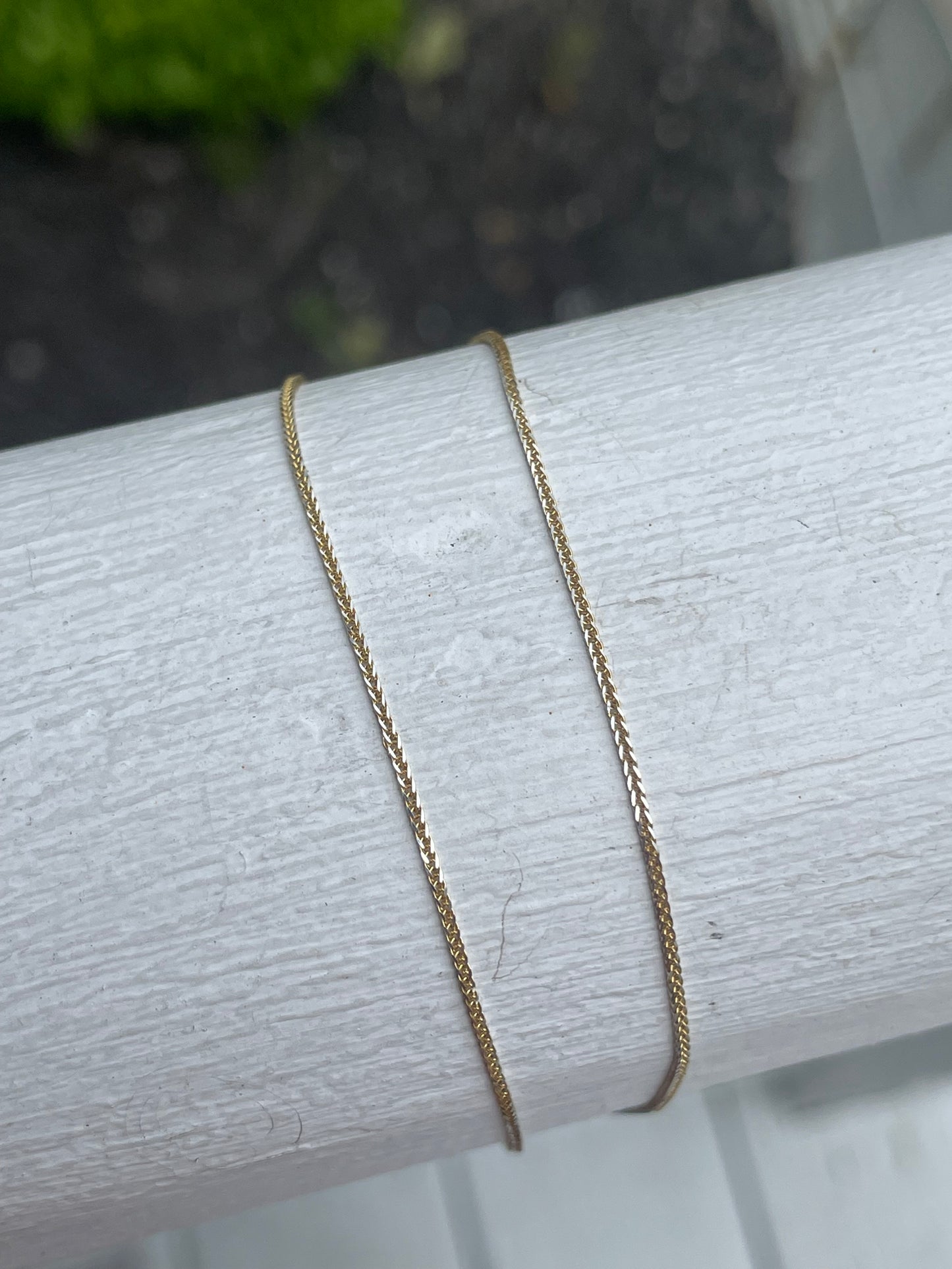 10k Gold Cuban Link Anklet 9.5”