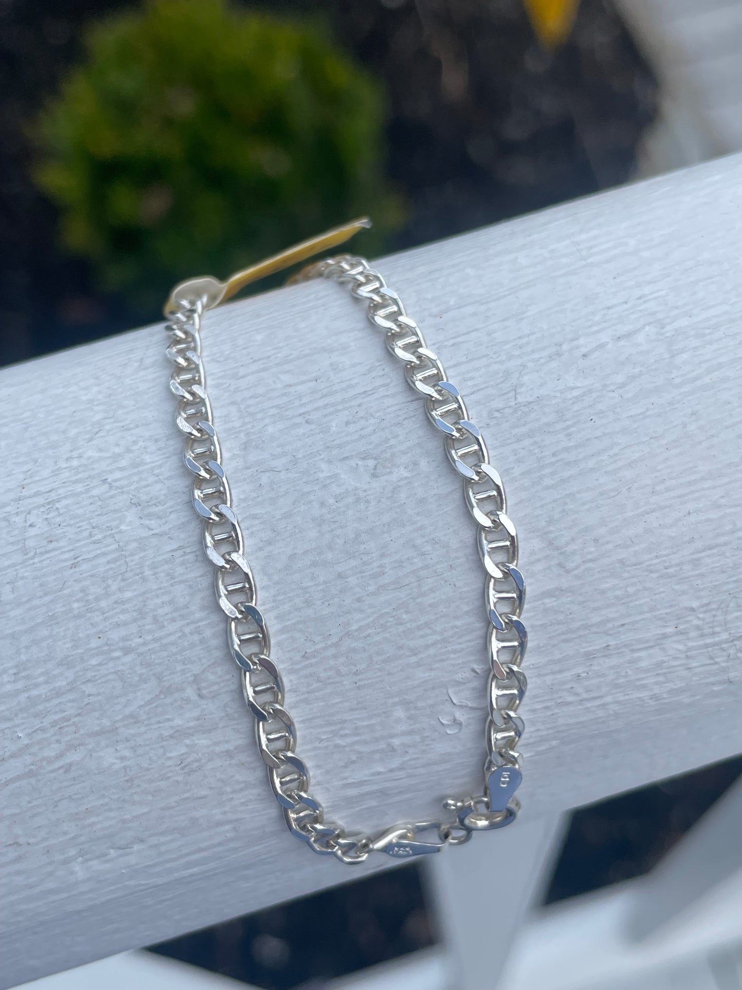 925 Sterling Silver Gucci Link Bracelet 7”