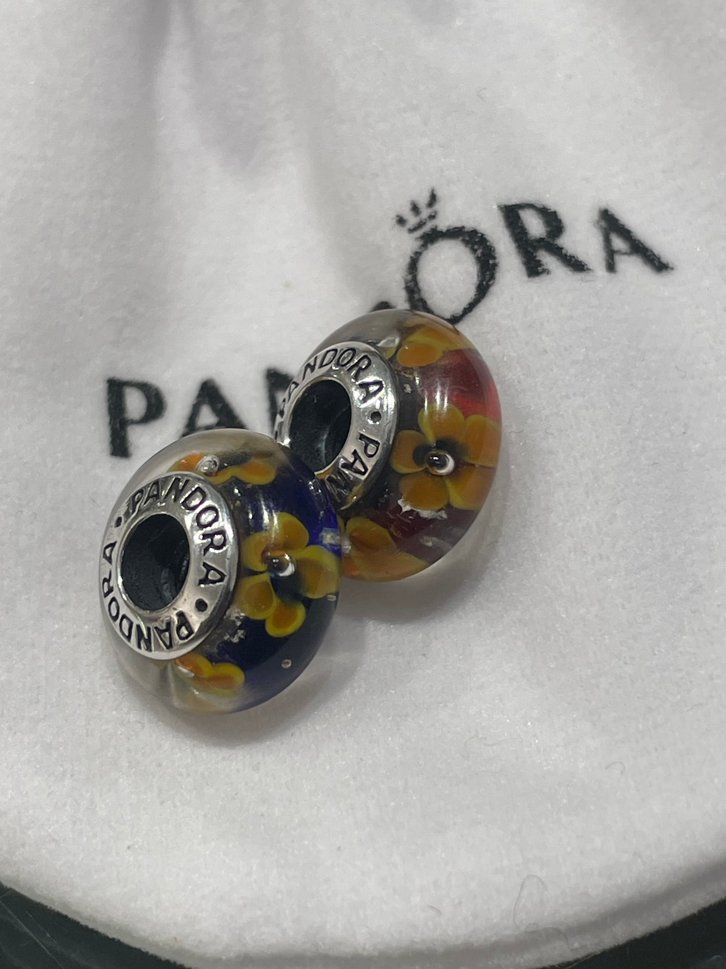 Pandora Matching Midnight Garden Stroll Murano Charms
