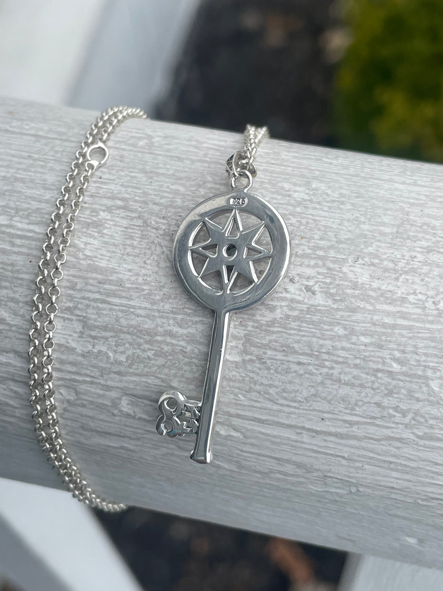 Ocean City NJ Exclusive 925 Sterling Silver Compass Key Necklace