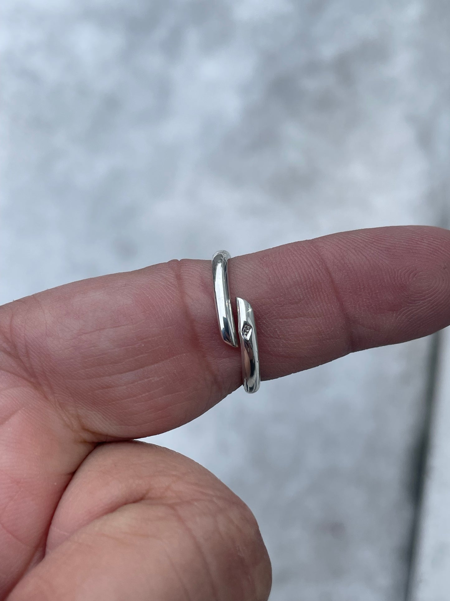 925 Sterling Silver Amber Handmade Ring Open Size