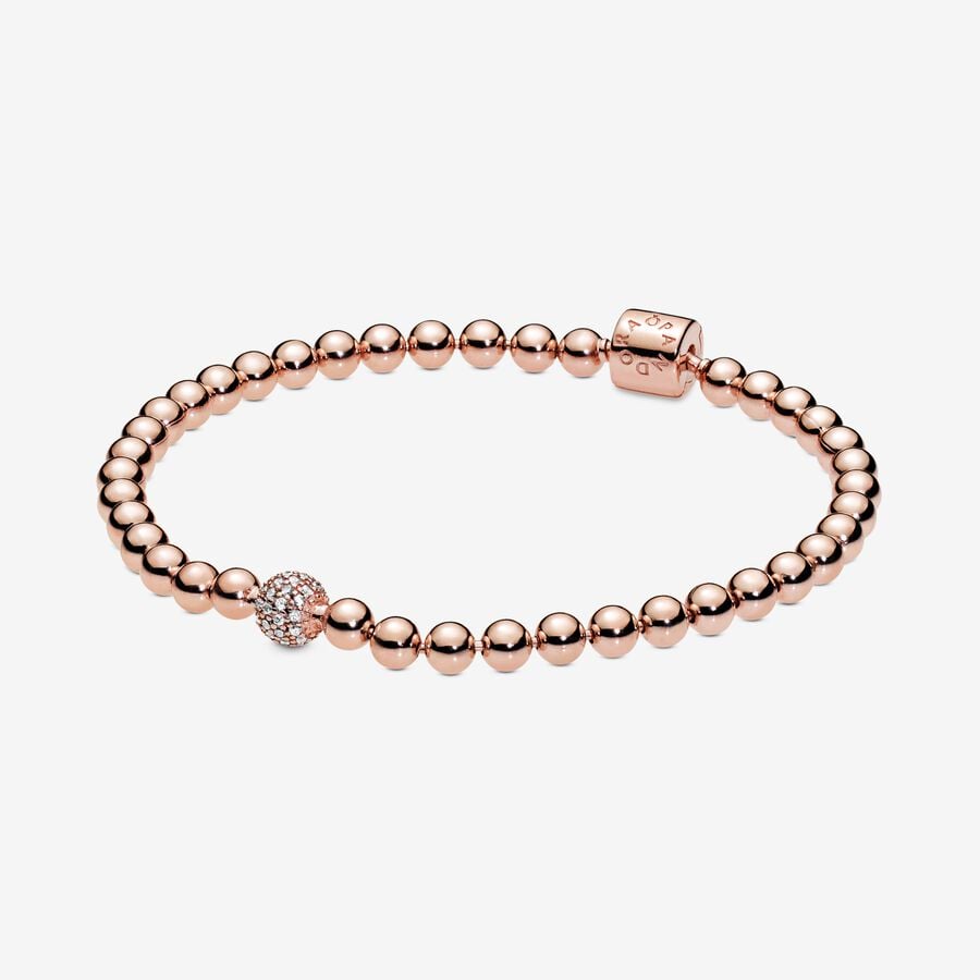 Pandora Rose Beads & Pavé Bracelet 18cm/7.1”