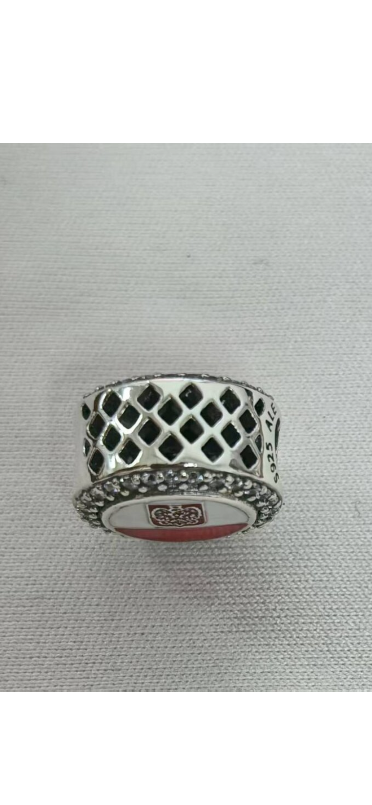 Pandora Poland Exclusive Round Signet Flag Polska Charm