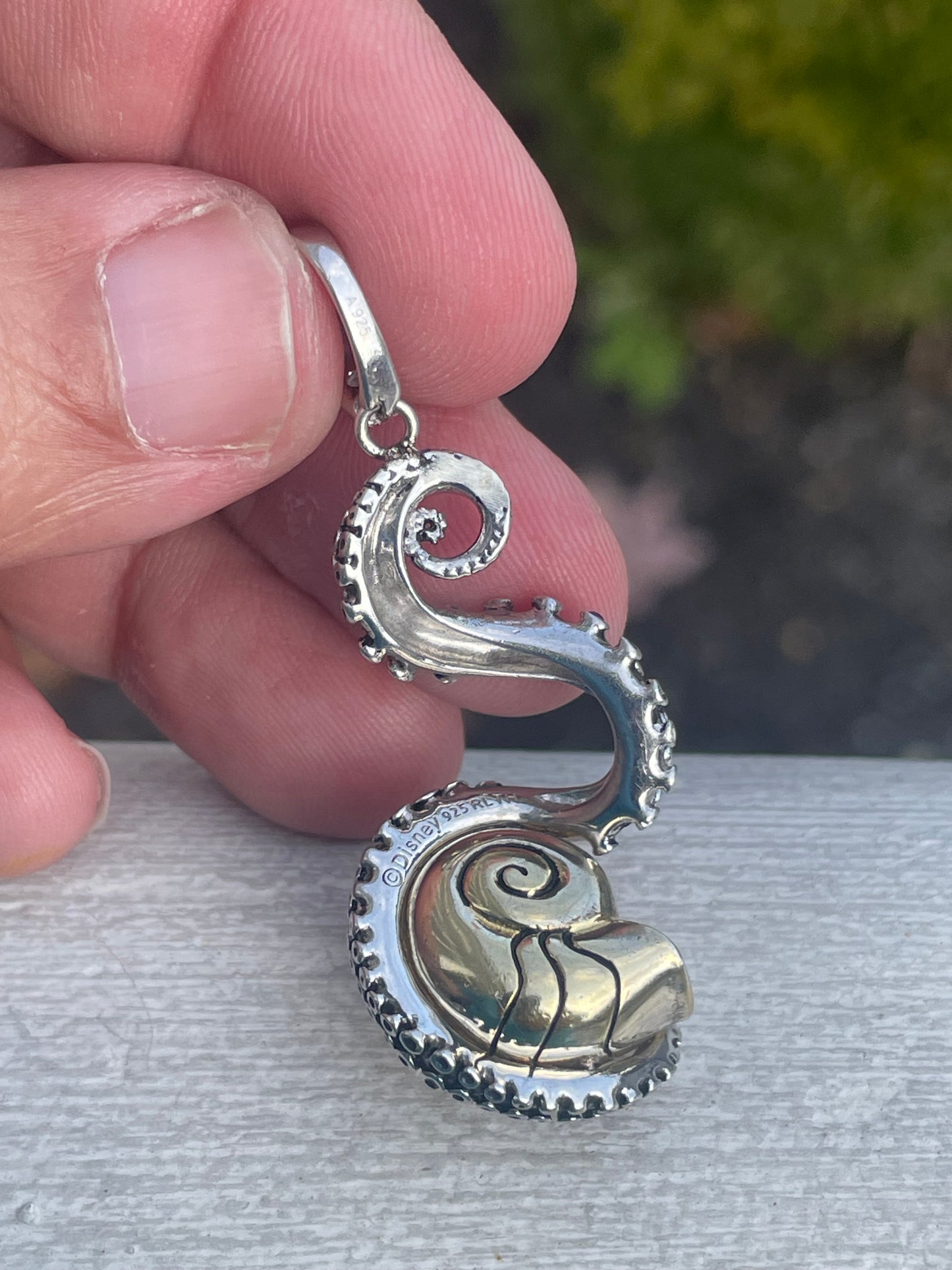 Disney Enchanted Collection Custom Refurbished 925 Sterling Silver Little Mermaid Ursula Tentacle Pendant
