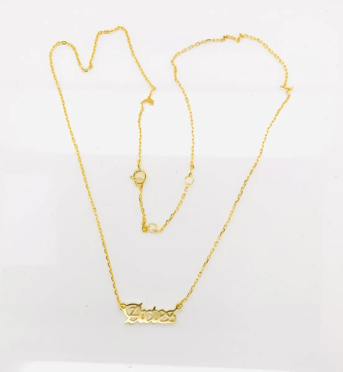 925 Sterling Silver Vermeil Zodiac Necklace (Choose Your Sign)