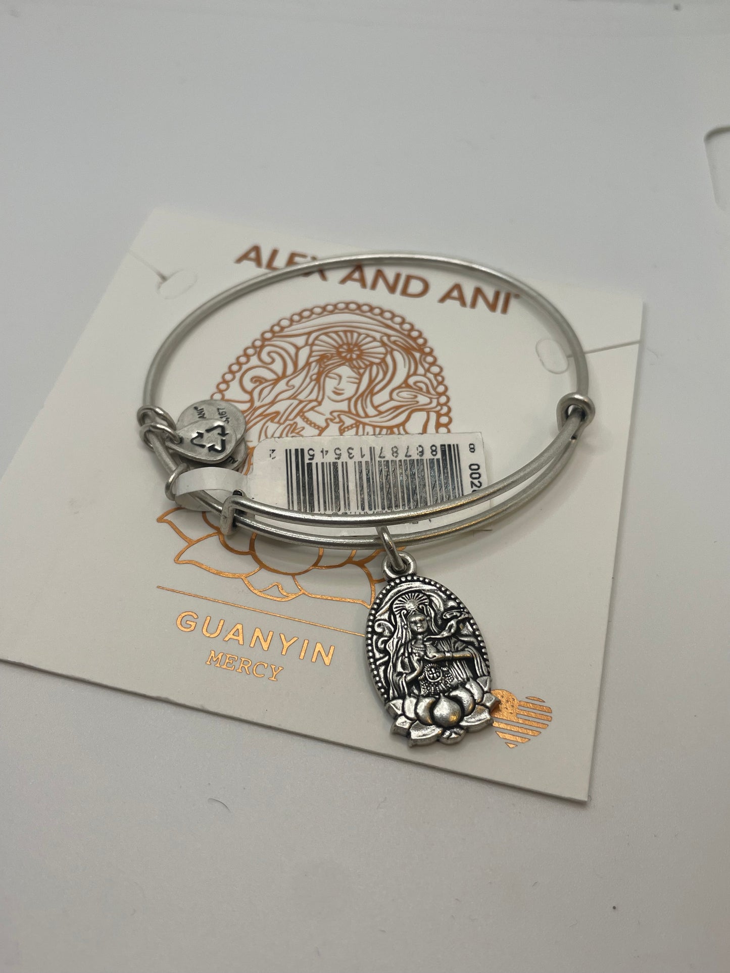 Alex and Ani Silver Color Guanyin Bracelet New with Tags